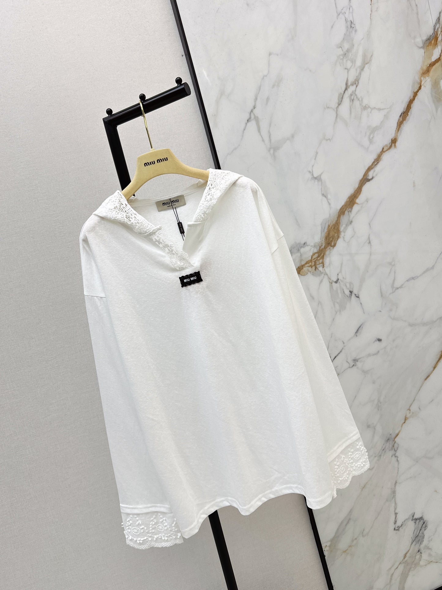 26SS NEW lace hooded shirts