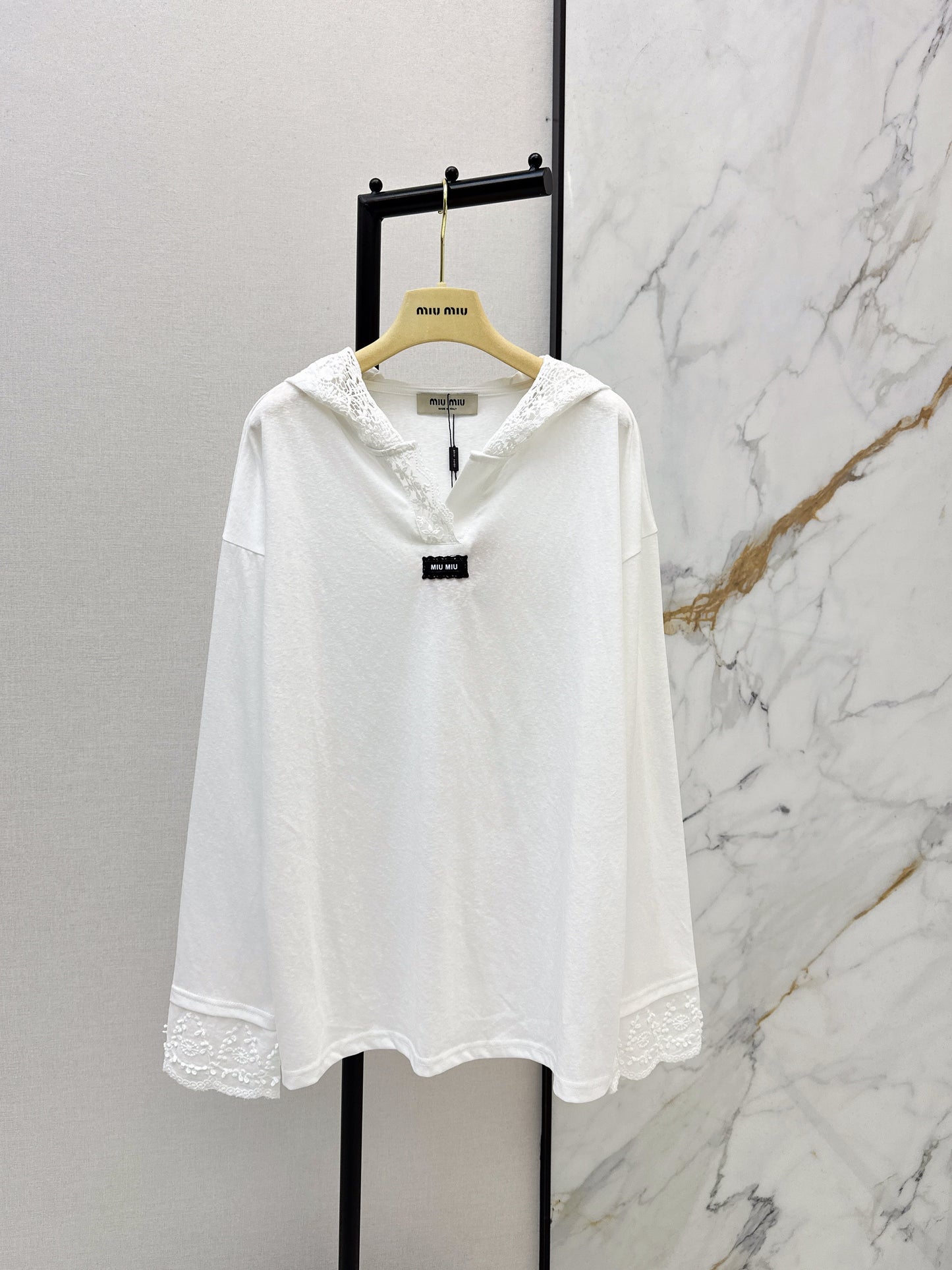 26SS NEW lace hooded shirts