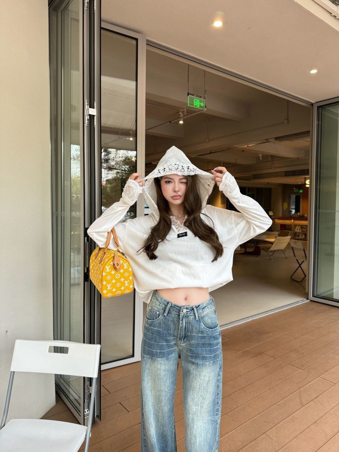 26SS NEW lace hooded shirts