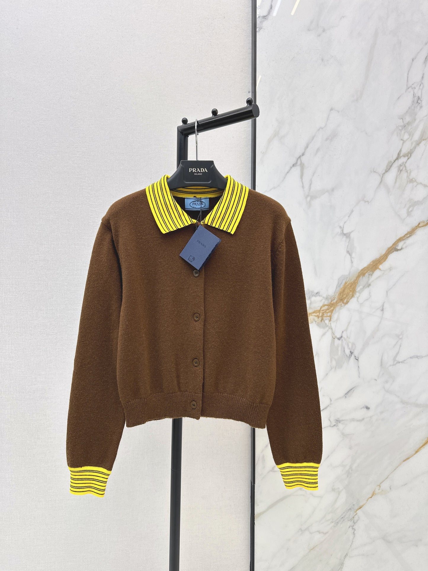 26SS NEW contract stripe knitted cardigan