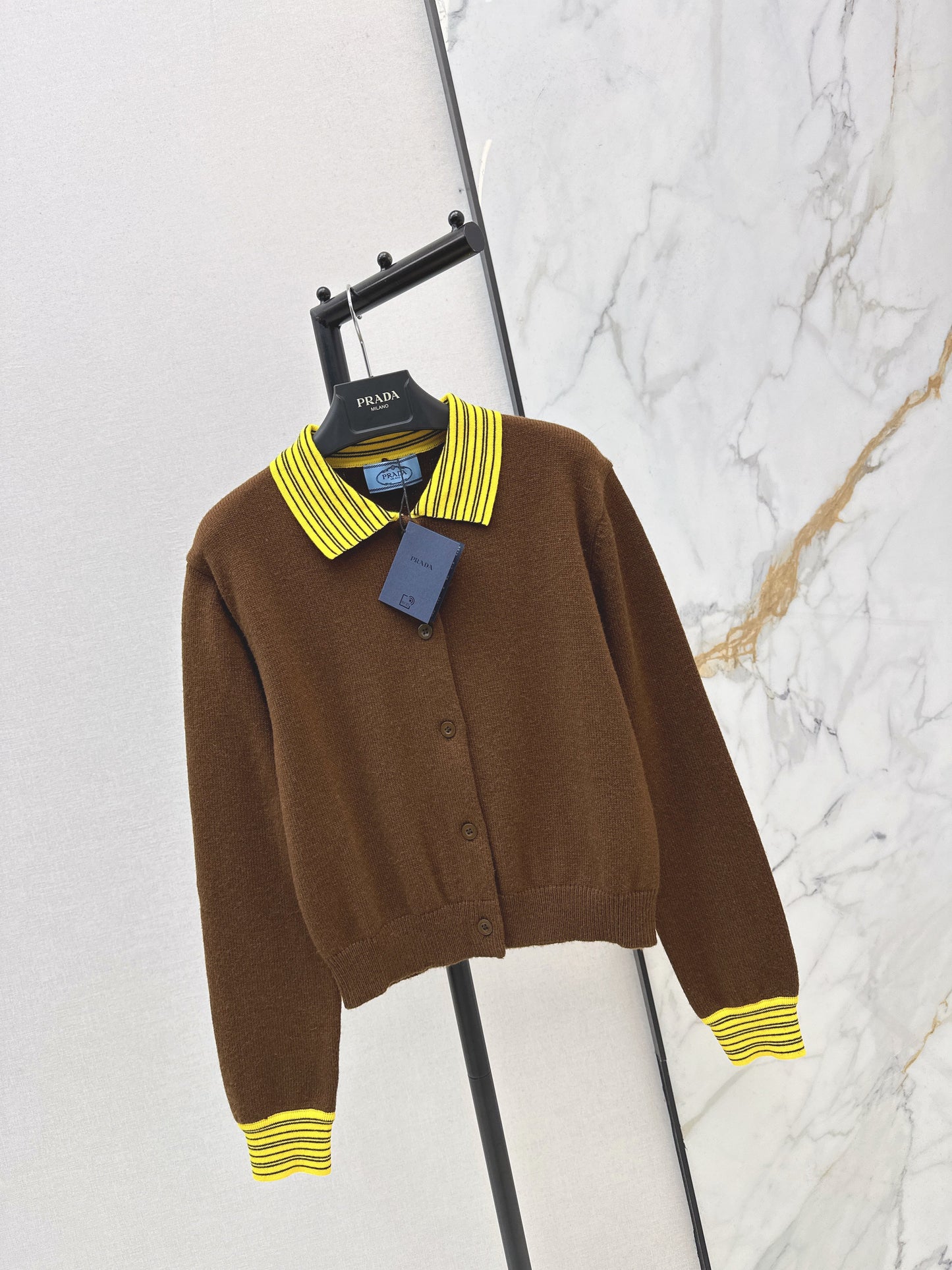 26SS NEW contract stripe knitted cardigan