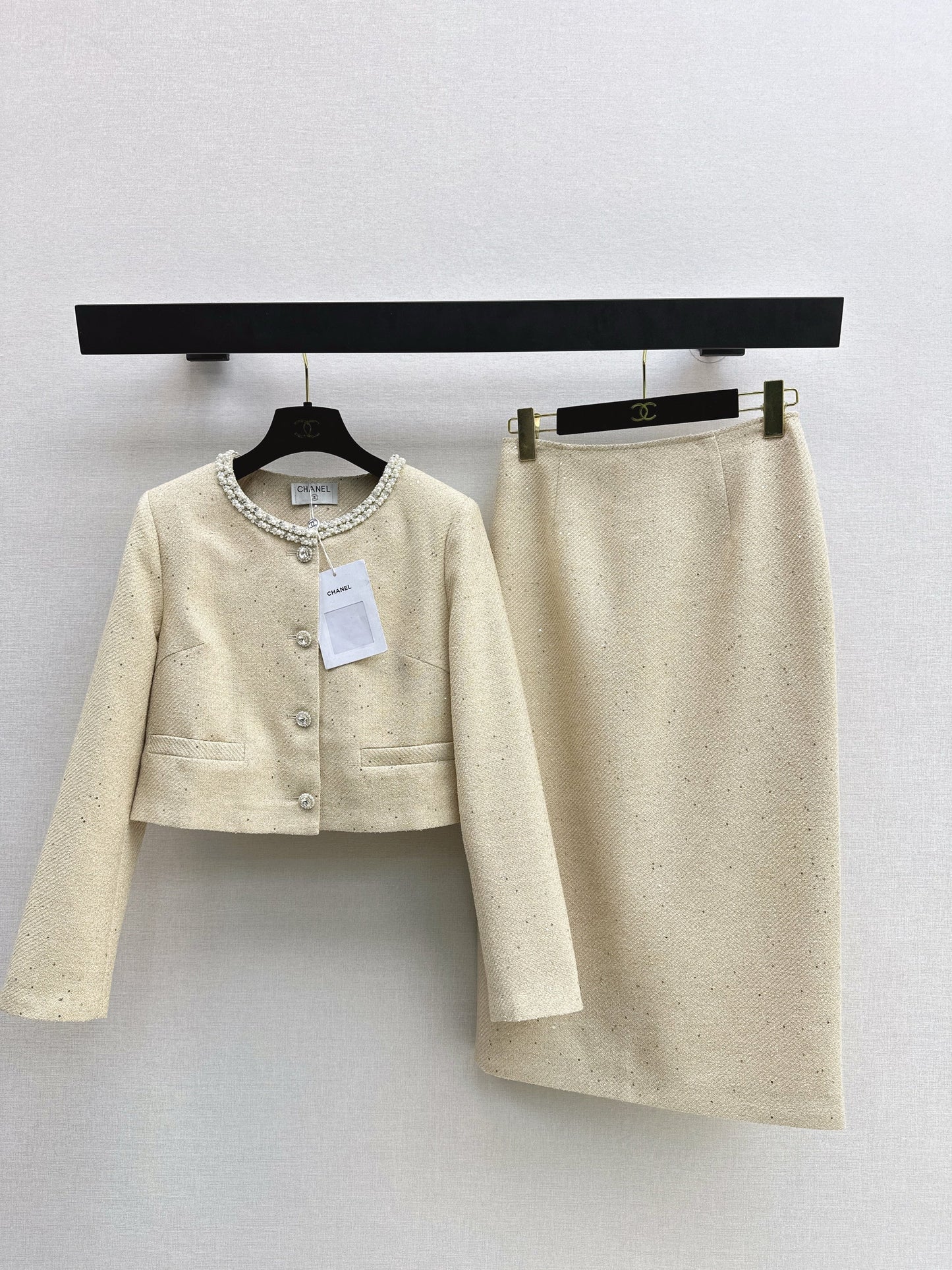 26SS NEW beading jacket skirts outfit sets