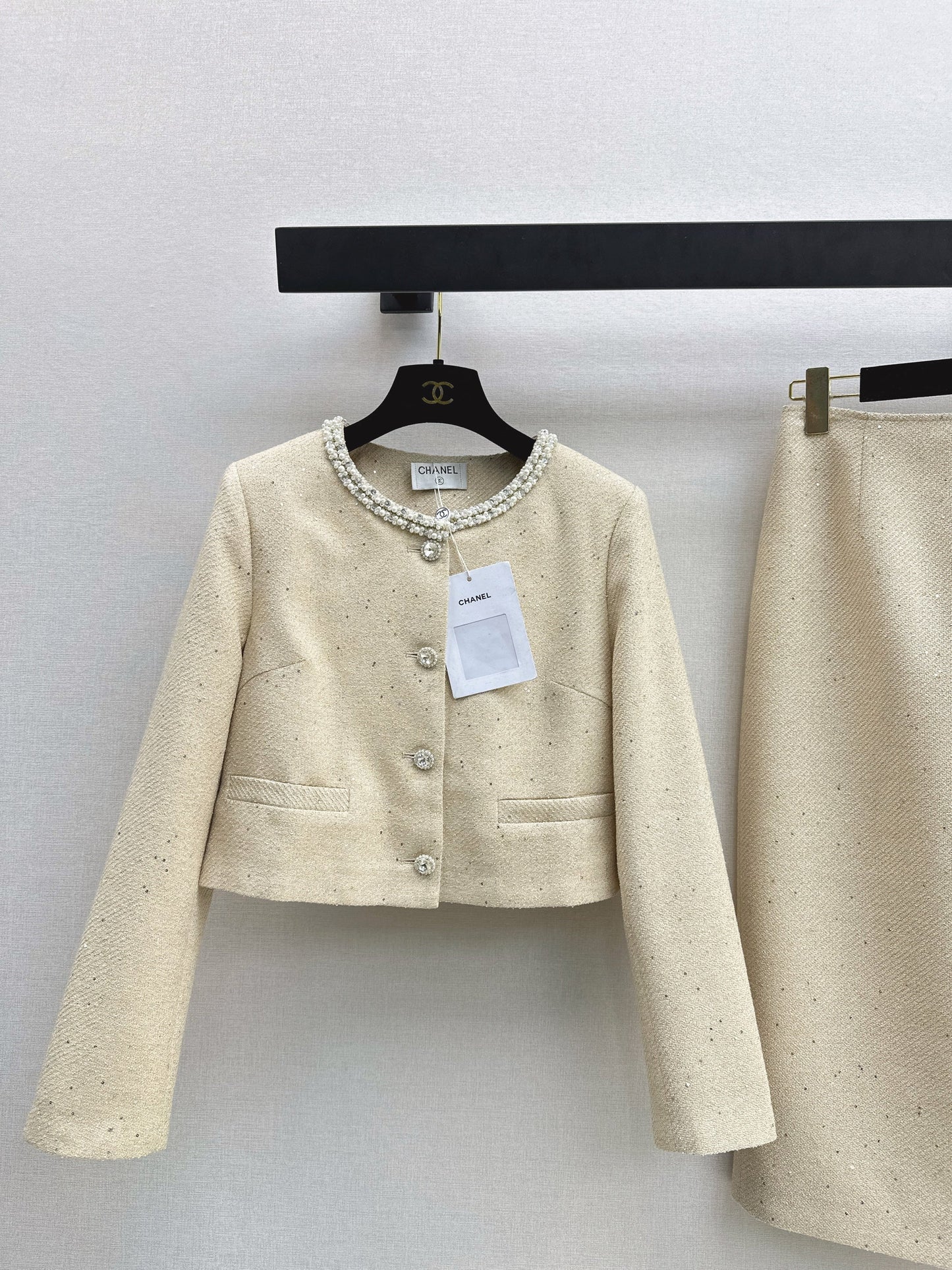 26SS NEW beading jacket skirts outfit sets