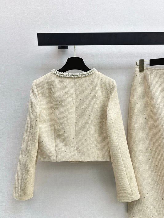 26SS NEW beading jacket skirts outfit sets