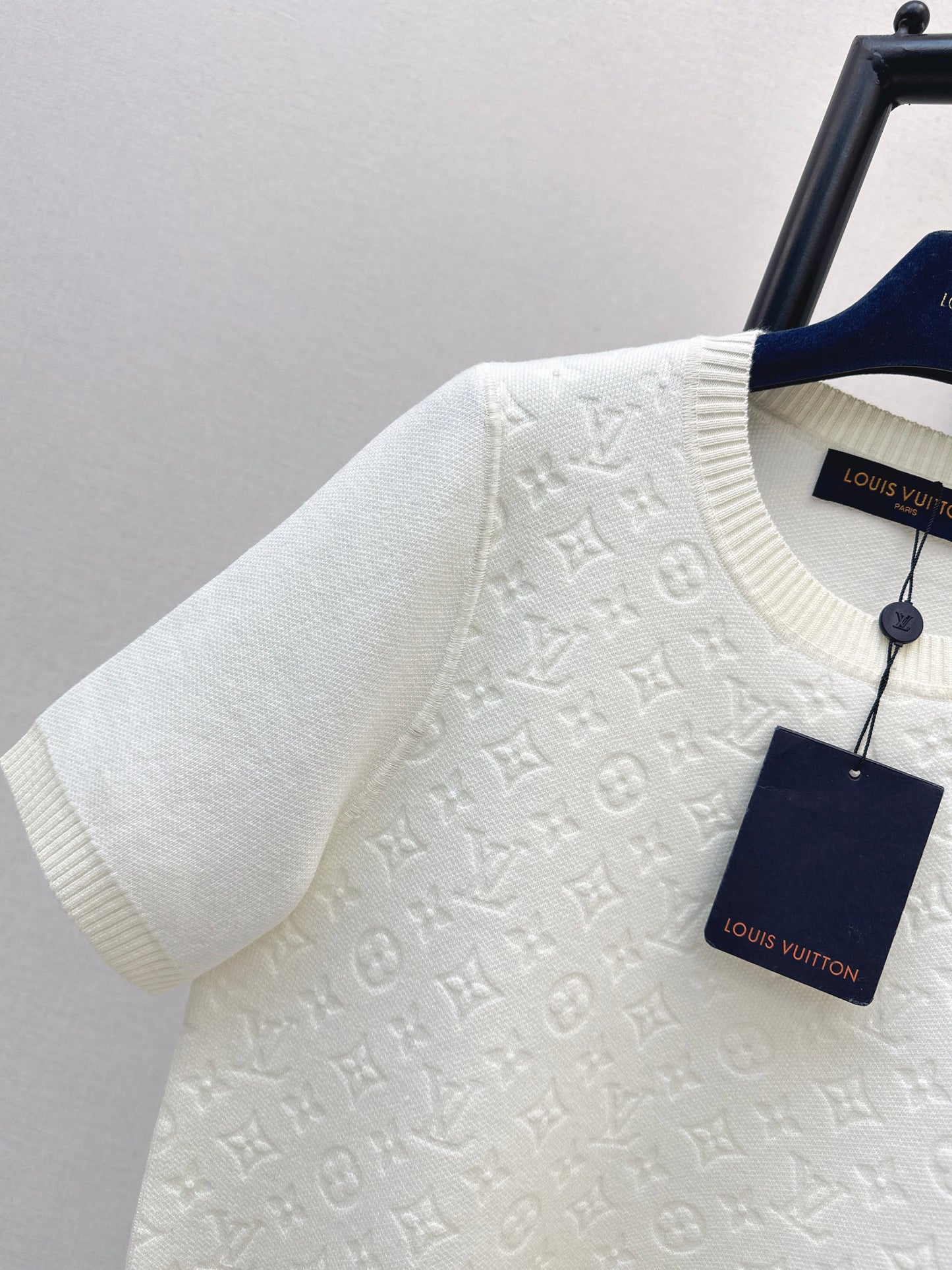 26SS NEW jacquard knitted short sleeve sweater