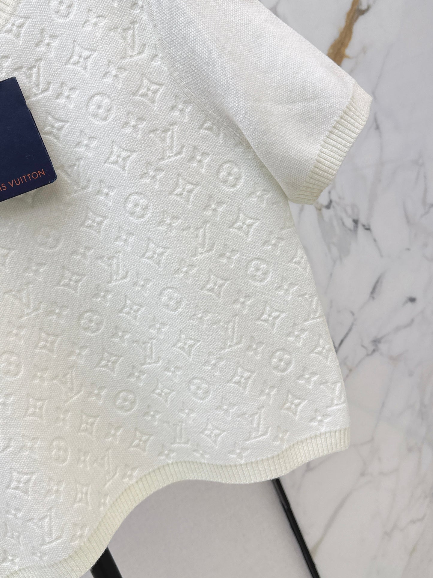 26SS NEW jacquard knitted short sleeve sweater