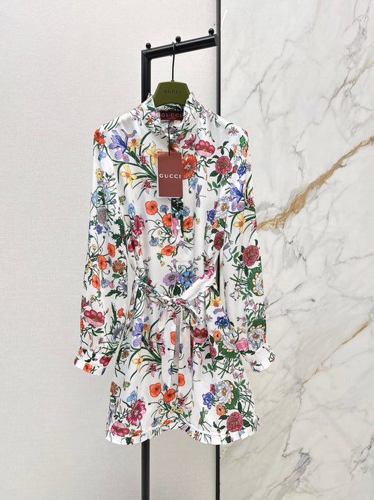 26SS NEW floral print silk dress