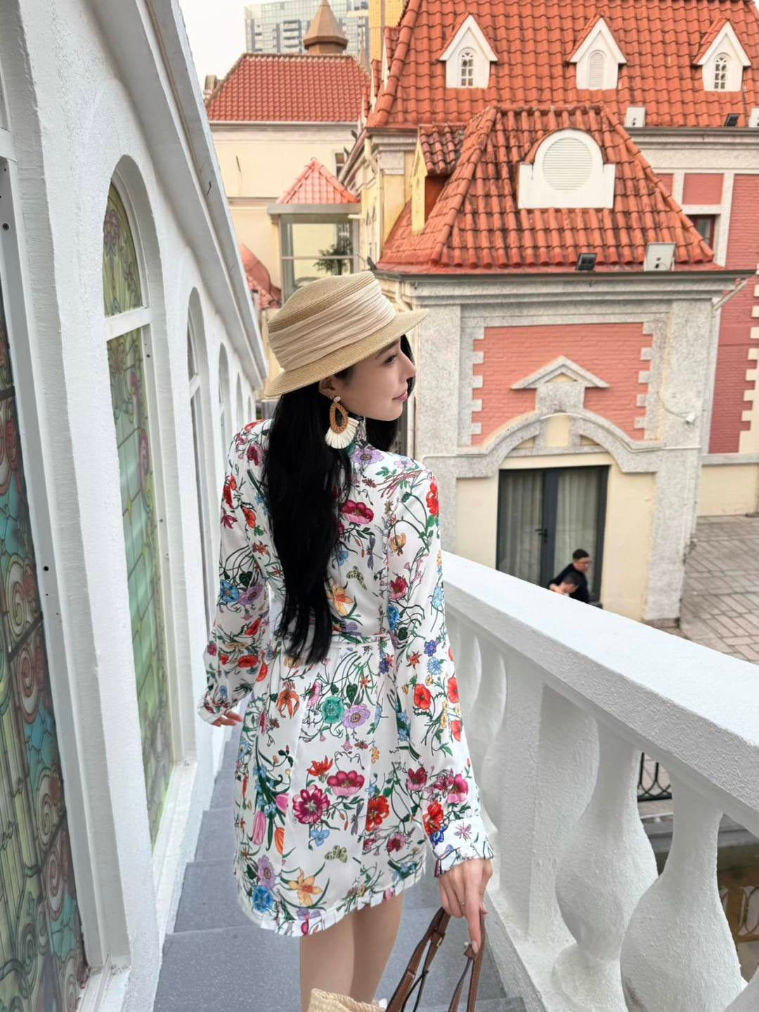 26SS NEW floral print silk dress