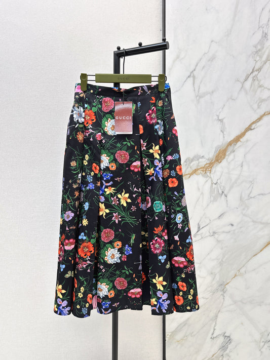 26SS NEW floral print silk skirts