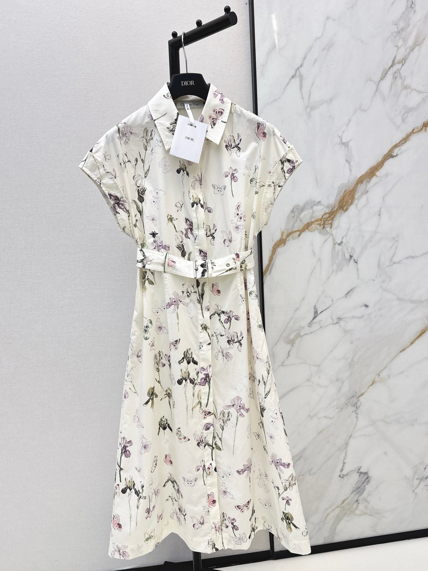 26SS NEW floral print shirt dress