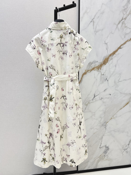 26SS NEW floral print shirt dress