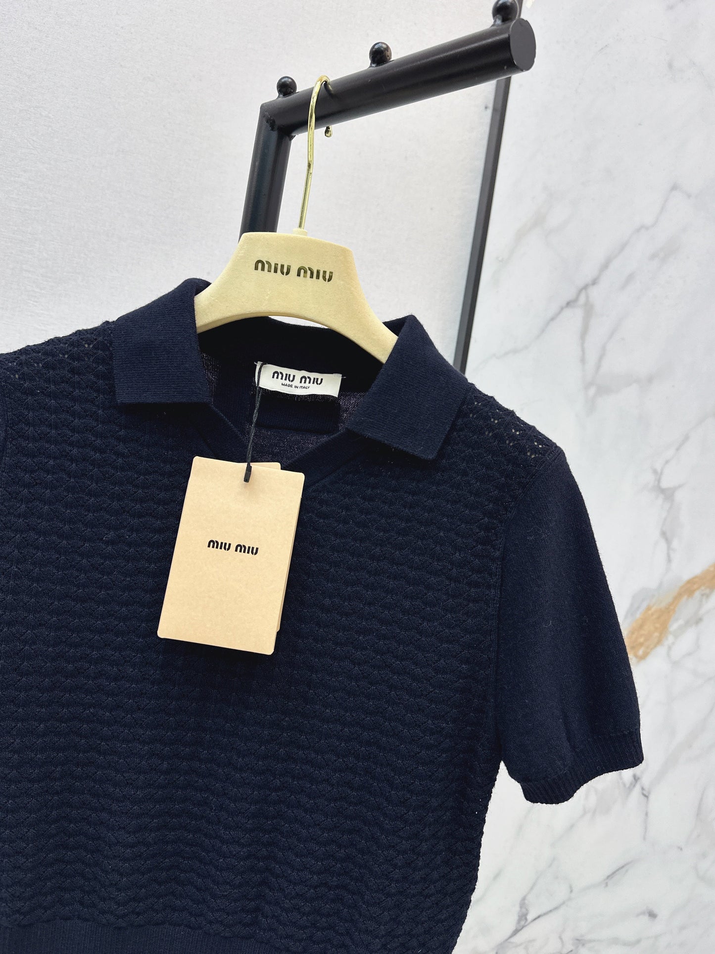 26SS NEUE Strick-Poloshirts