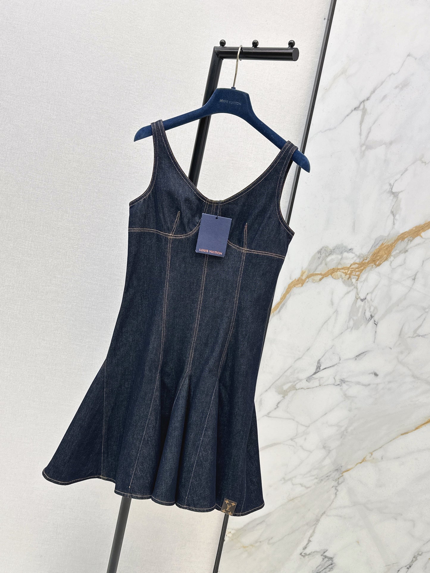 26SS NEW denim v-neck dress