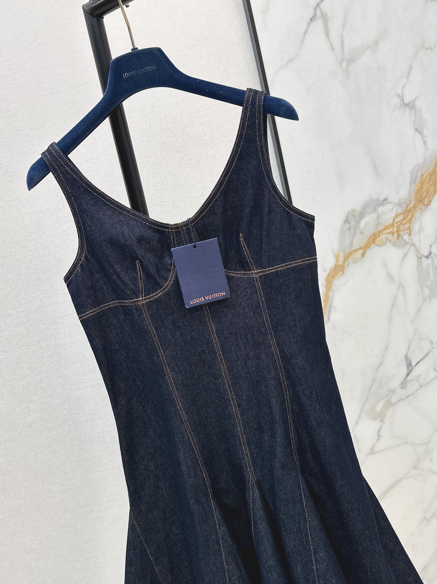 26SS NEW denim v-neck dress