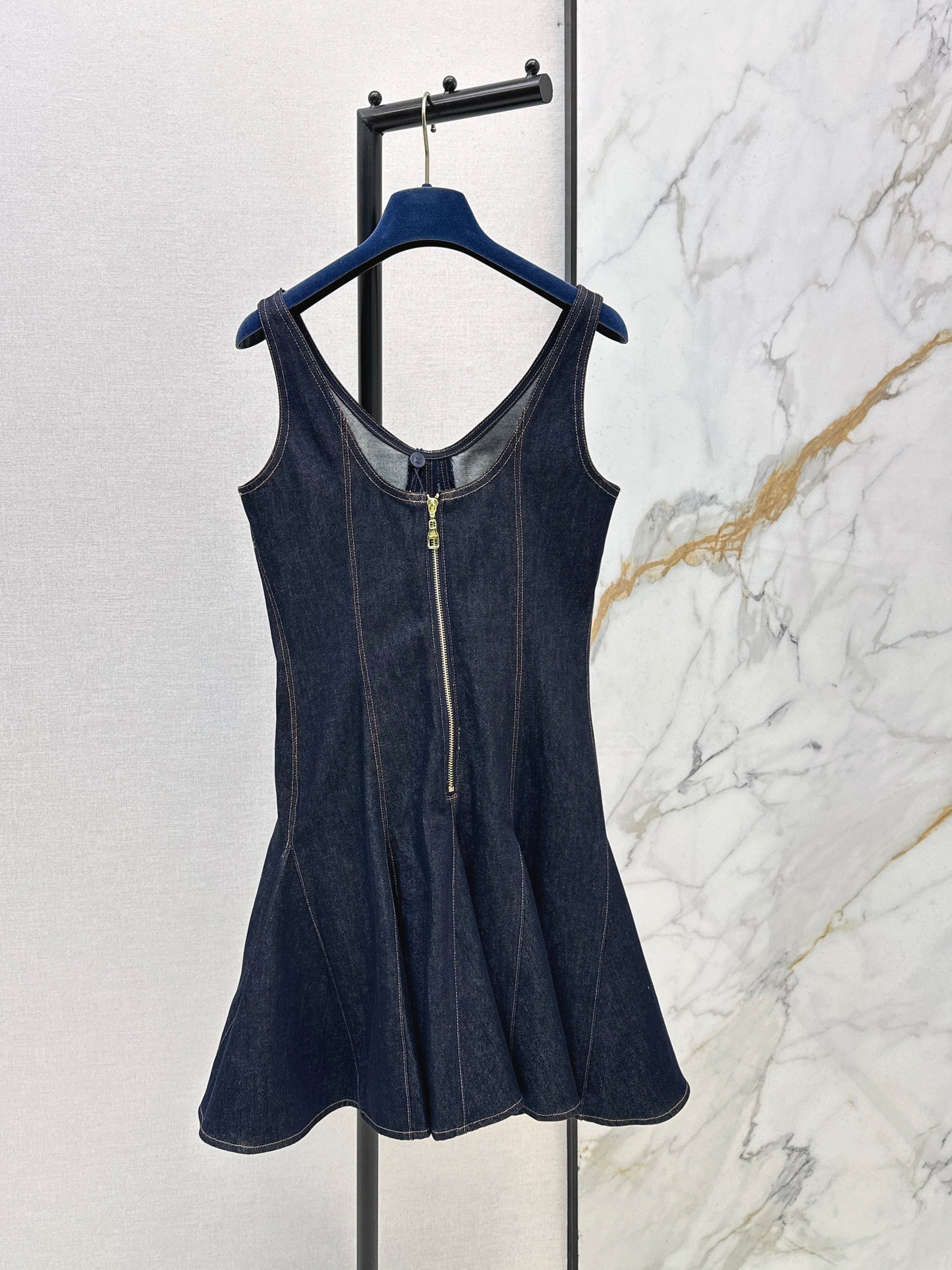 26SS NEW denim v-neck dress