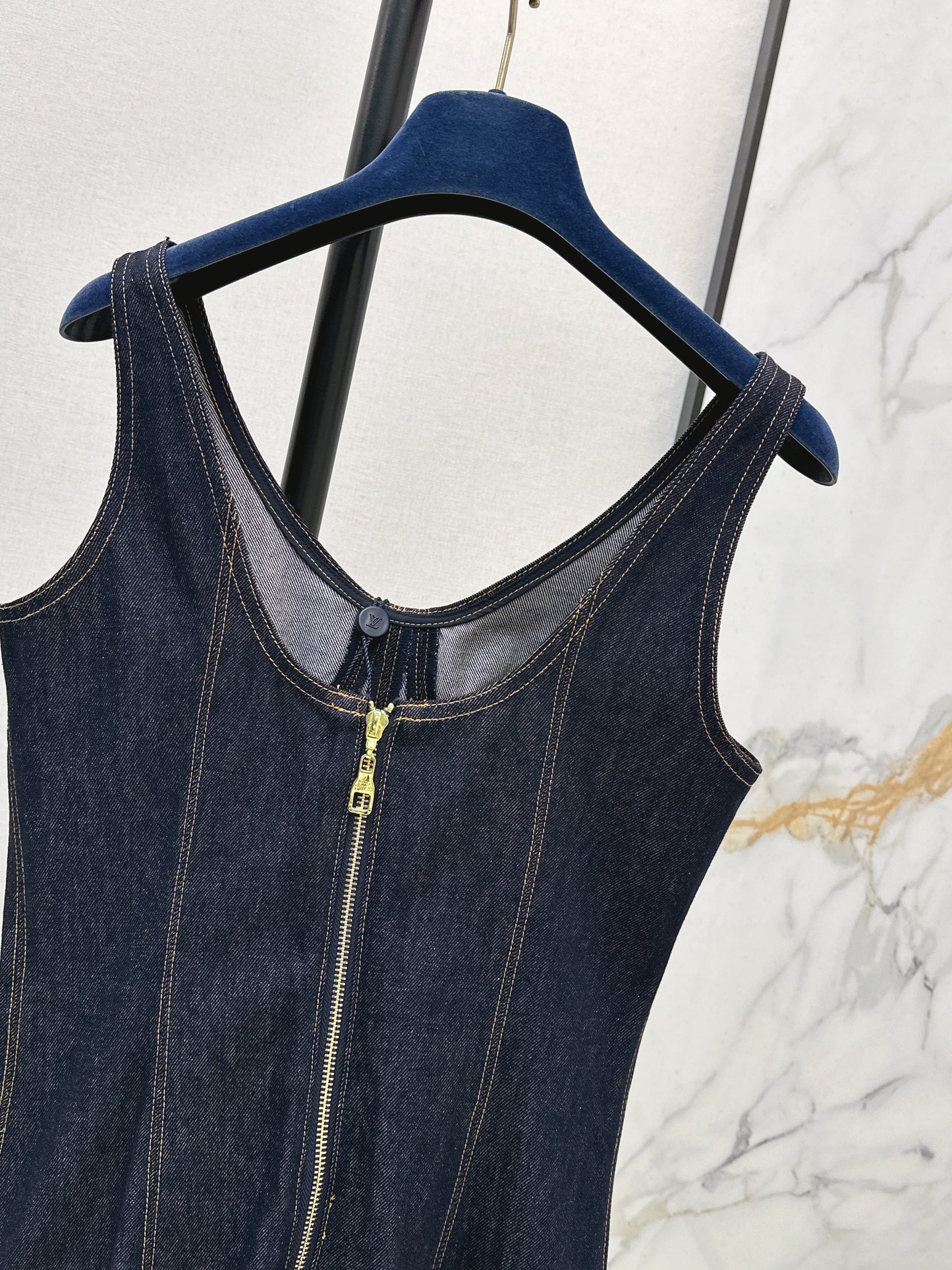26SS NEW denim v-neck dress