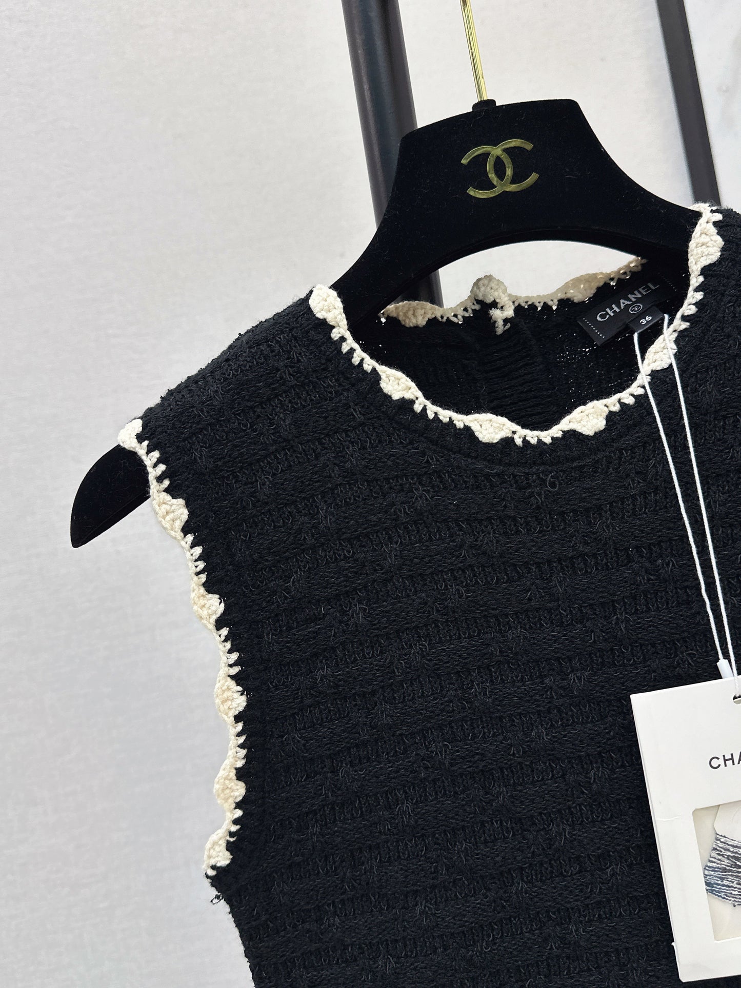26SS NEW woven knitted sleeveless dress