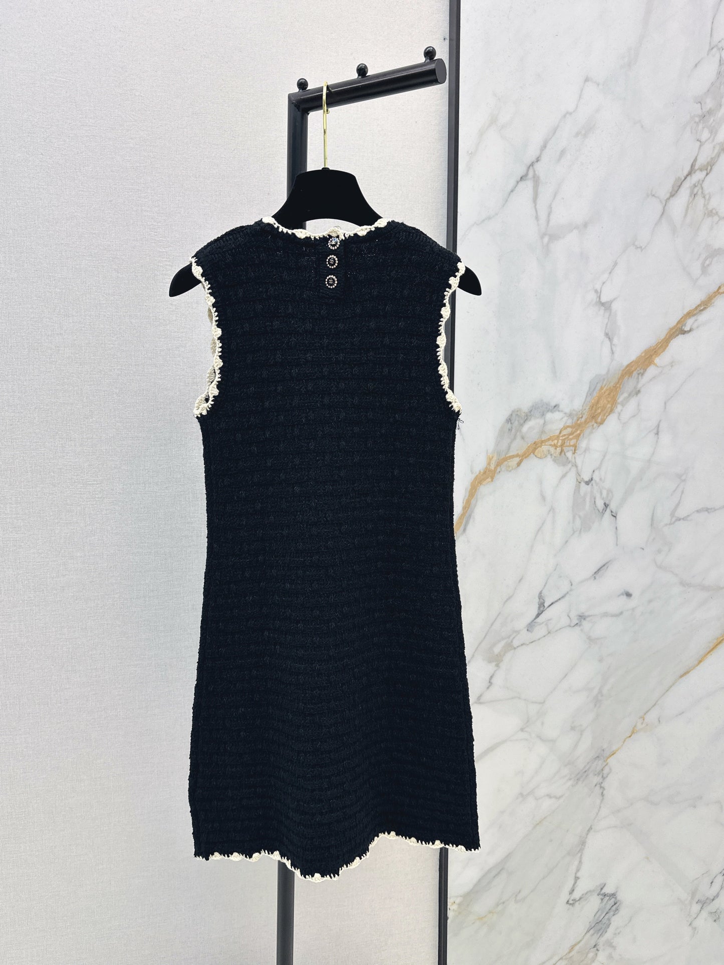 26SS NEW woven knitted sleeveless dress