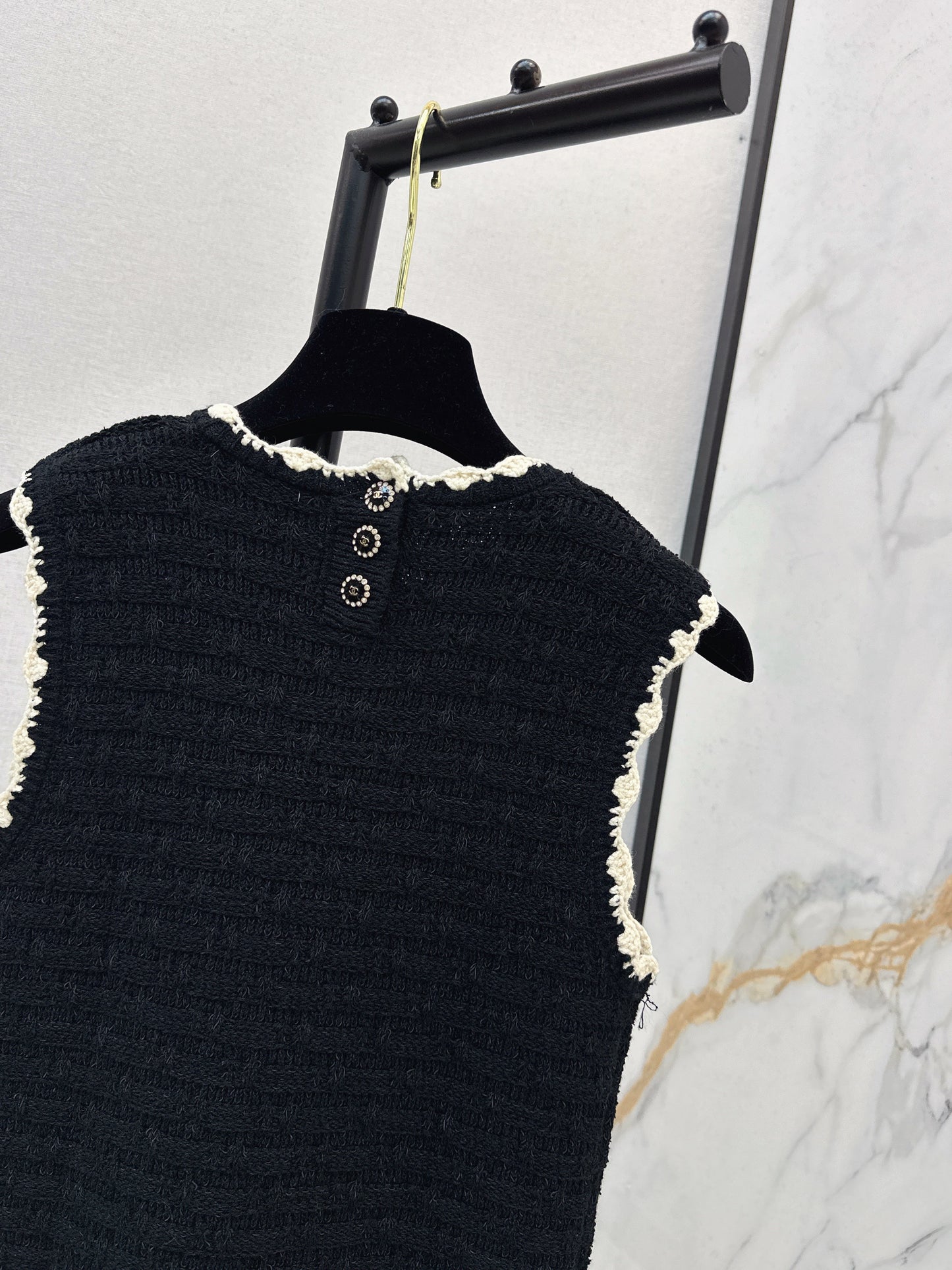 26SS NEW woven knitted sleeveless dress