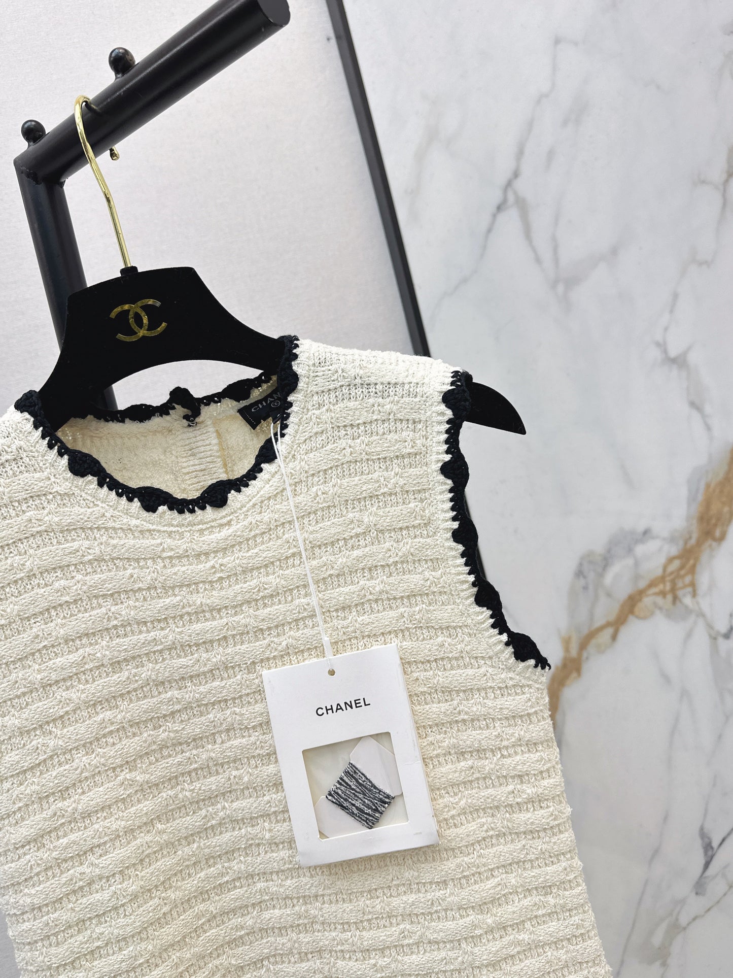 26SS NEW woven knitted sleeveless dress
