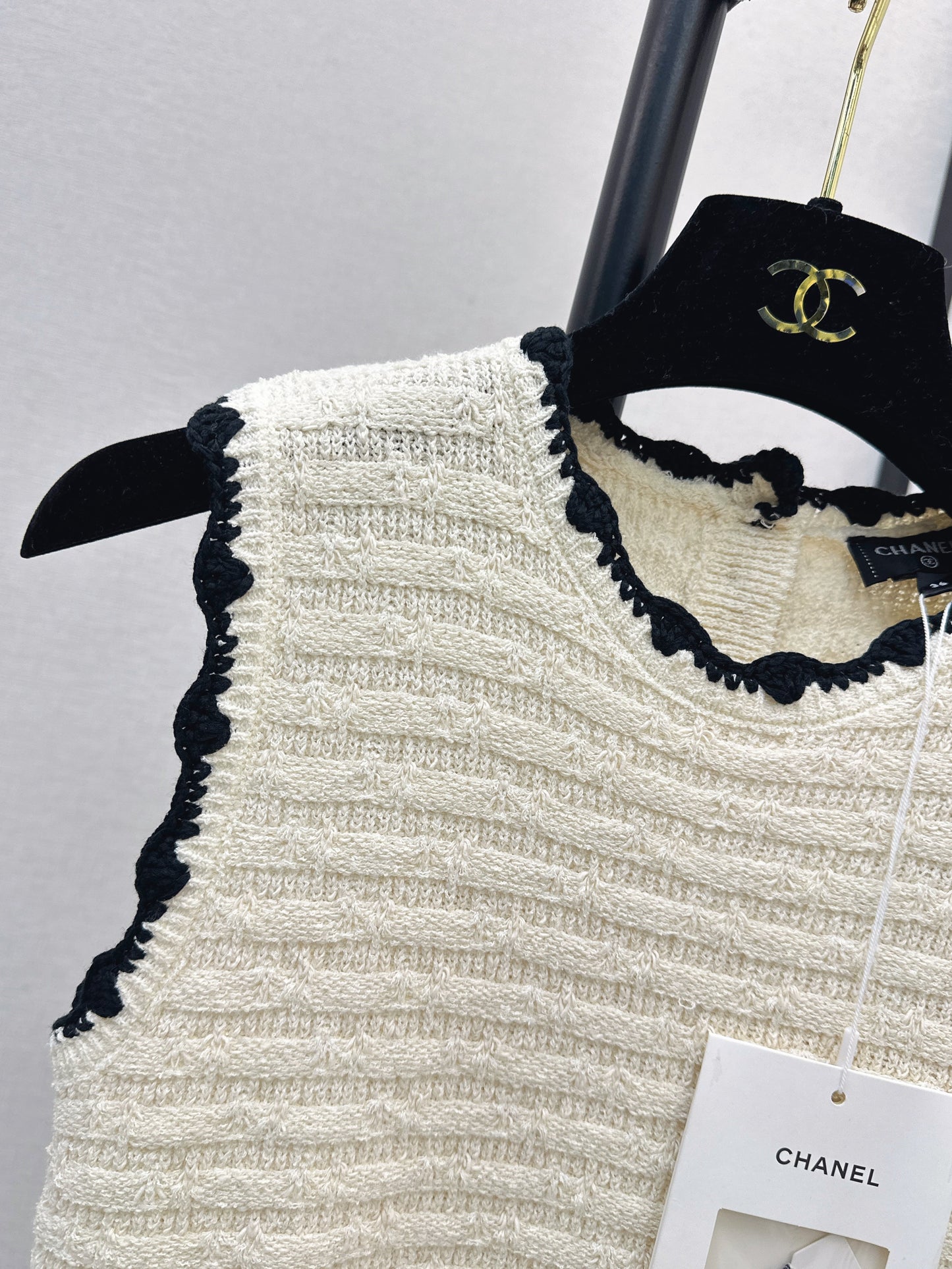 26SS NEW woven knitted sleeveless dress