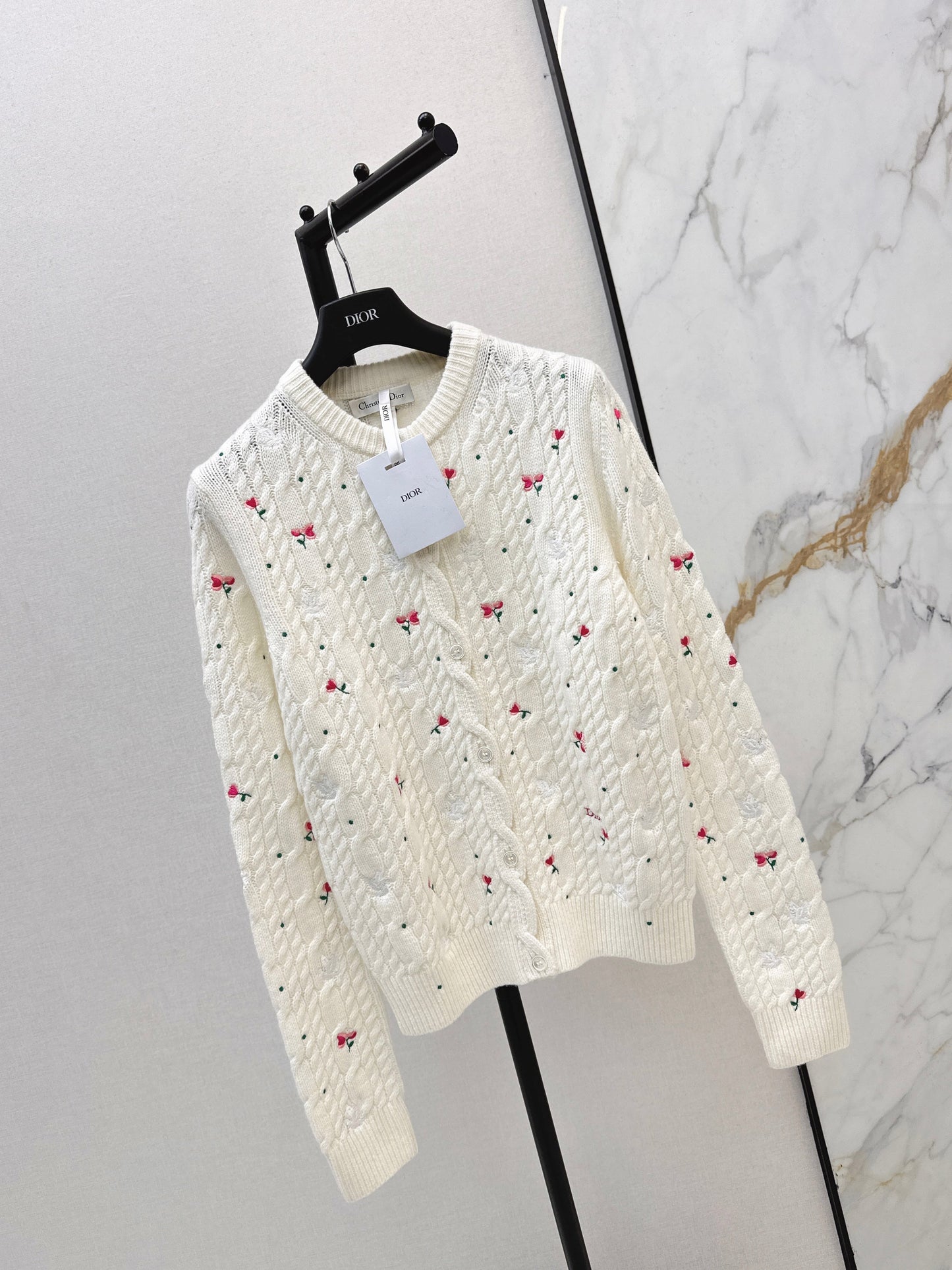 26SS NEW embroidery knitted cardigan