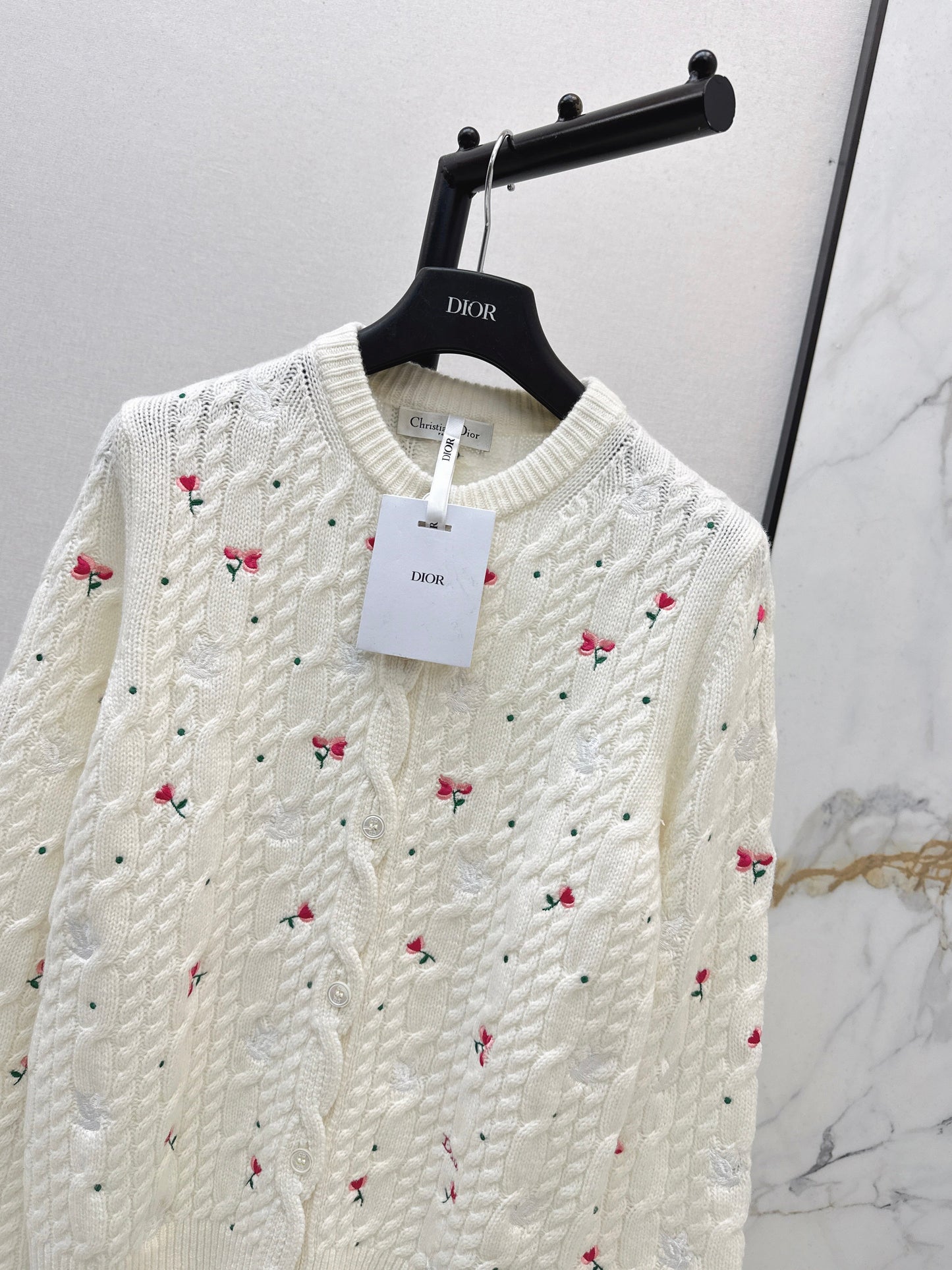 26SS NEW embroidery knitted cardigan