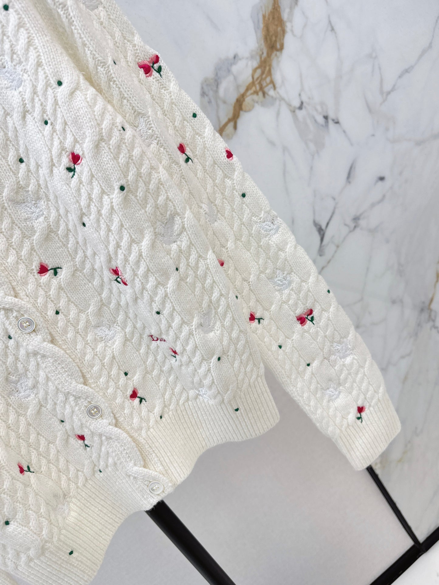 26SS NEW embroidery knitted cardigan