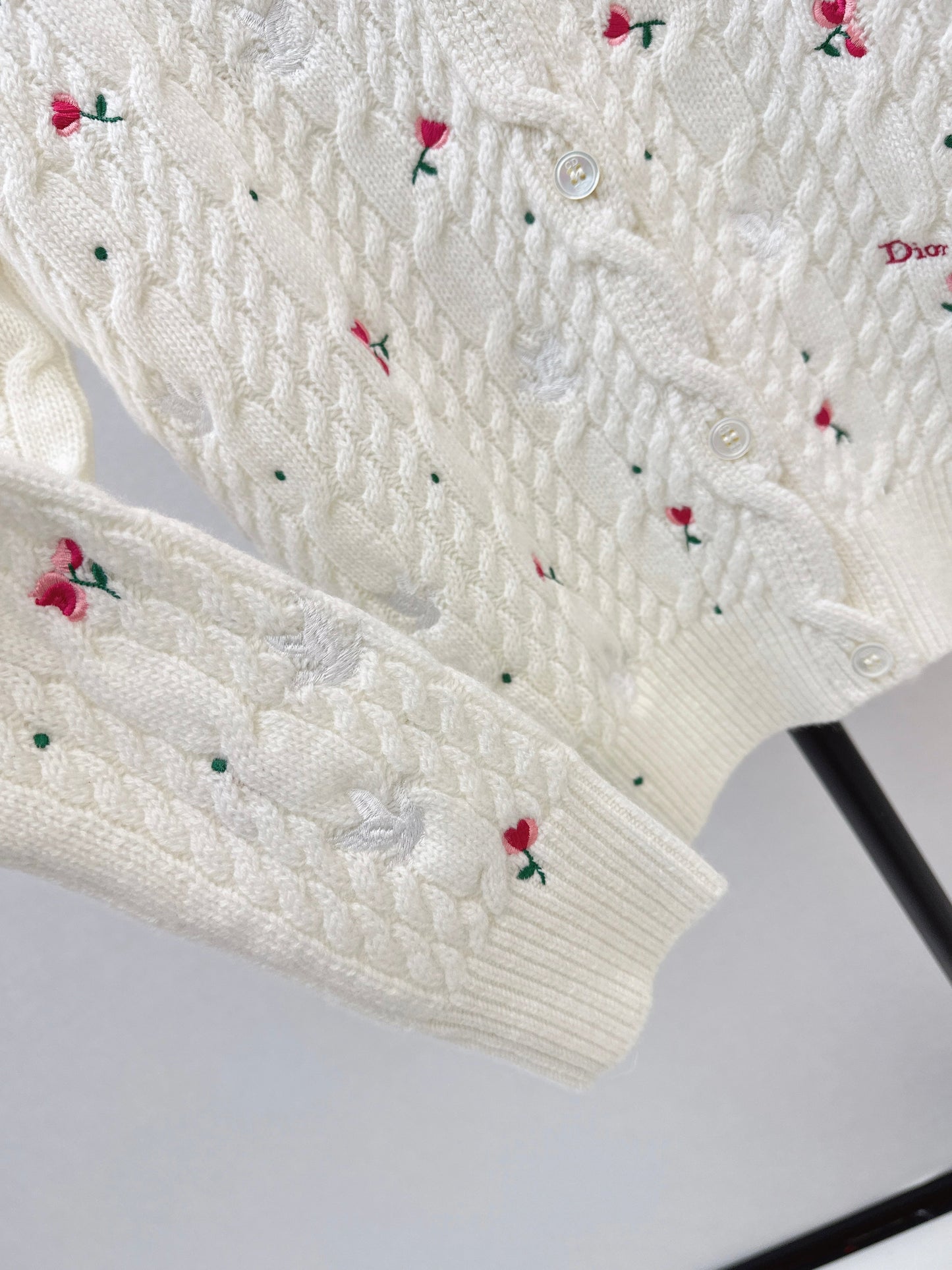 26SS NEW embroidery knitted cardigan