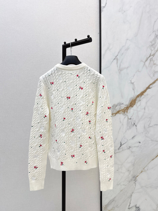 26SS NEW embroidery knitted cardigan