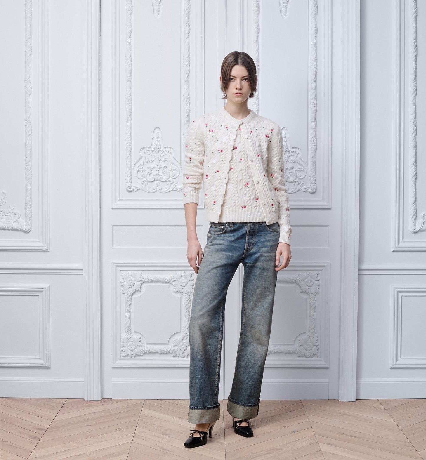 26SS NEW embroidery knitted cardigan