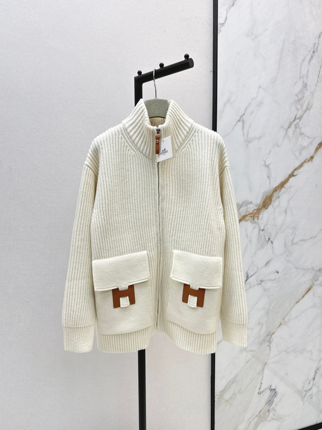 🔥Highest Quality🔥26SS NEW Classic H pattern decorative pocket wool knitted cardigan