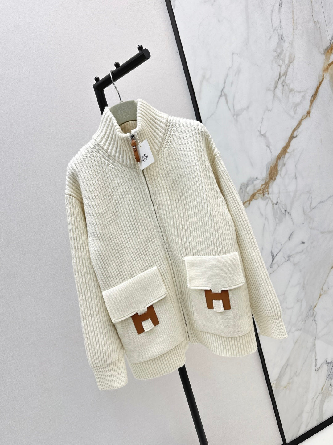 🔥Highest Quality🔥26SS NEW Classic H pattern decorative pocket wool knitted cardigan