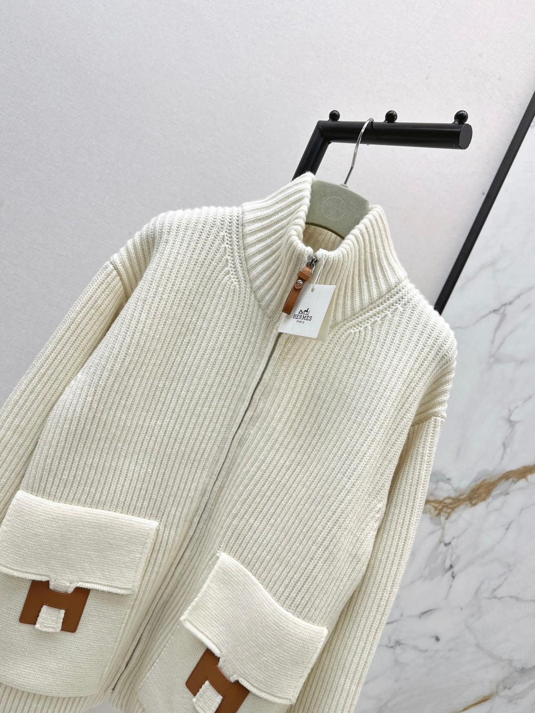 🔥Highest Quality🔥26SS NEW Classic H pattern decorative pocket wool knitted cardigan