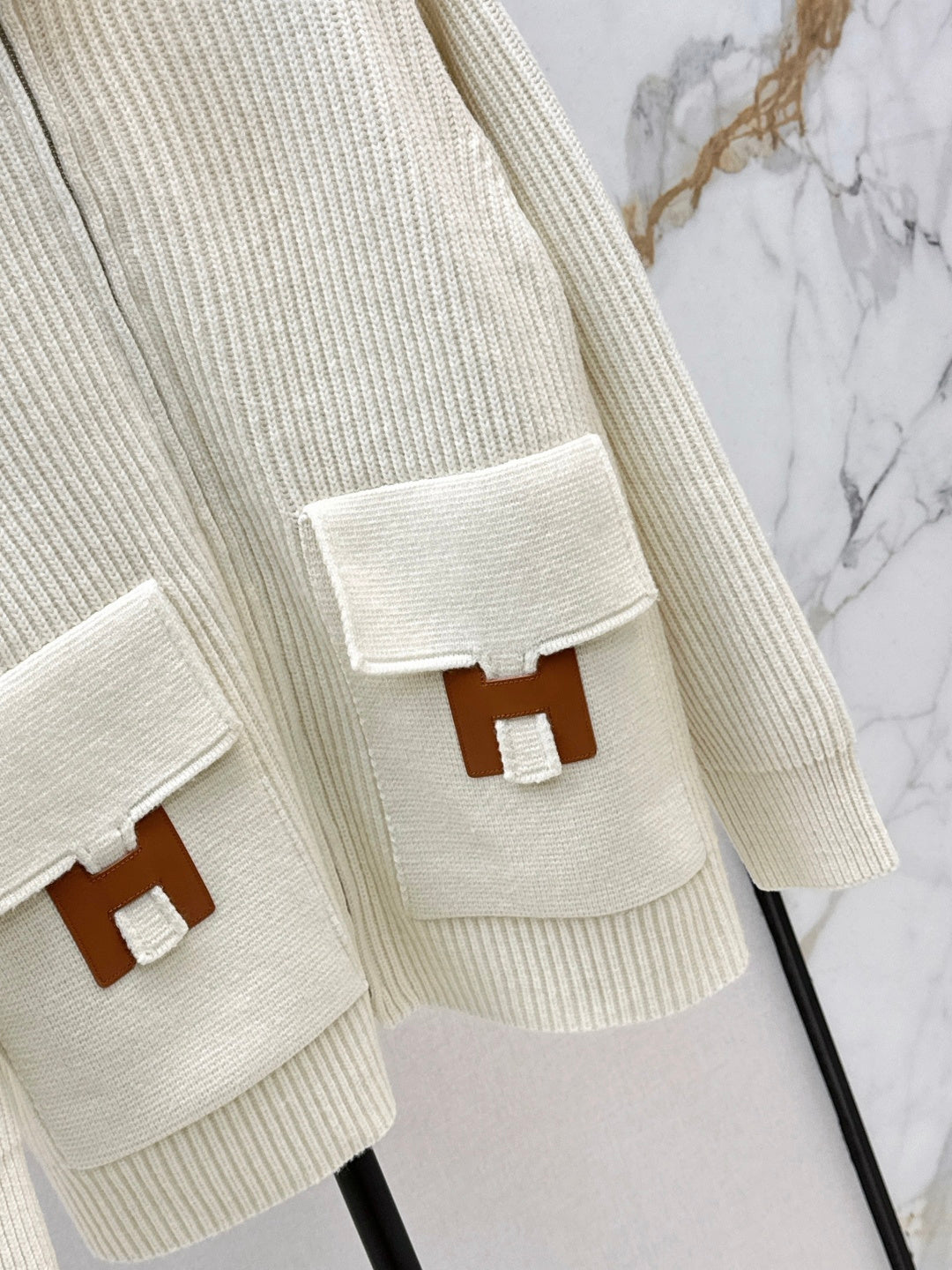 🔥Highest Quality🔥26SS NEW Classic H pattern decorative pocket wool knitted cardigan