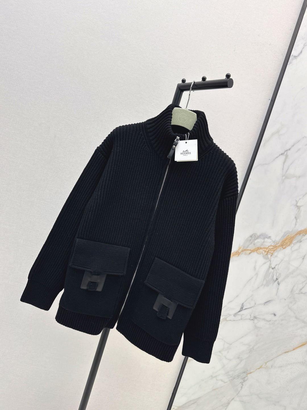 🔥Highest Quality🔥26SS NEW Classic H pattern decorative pocket wool knitted cardigan