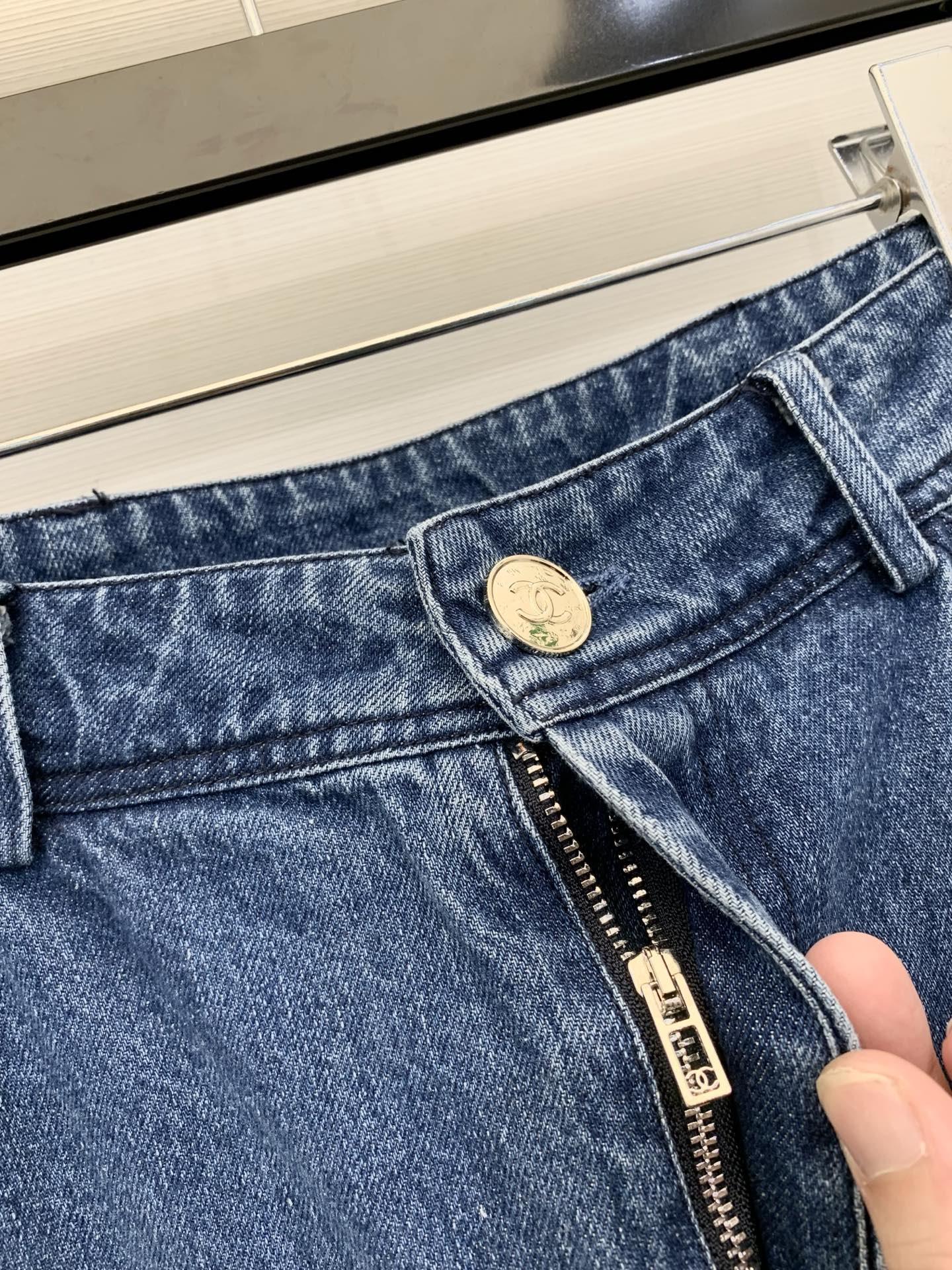 🔥Höchste Qualität🔥26SS NEUER heißer Stil Advanced Custom Distressed Washed Blue Straight Jeans