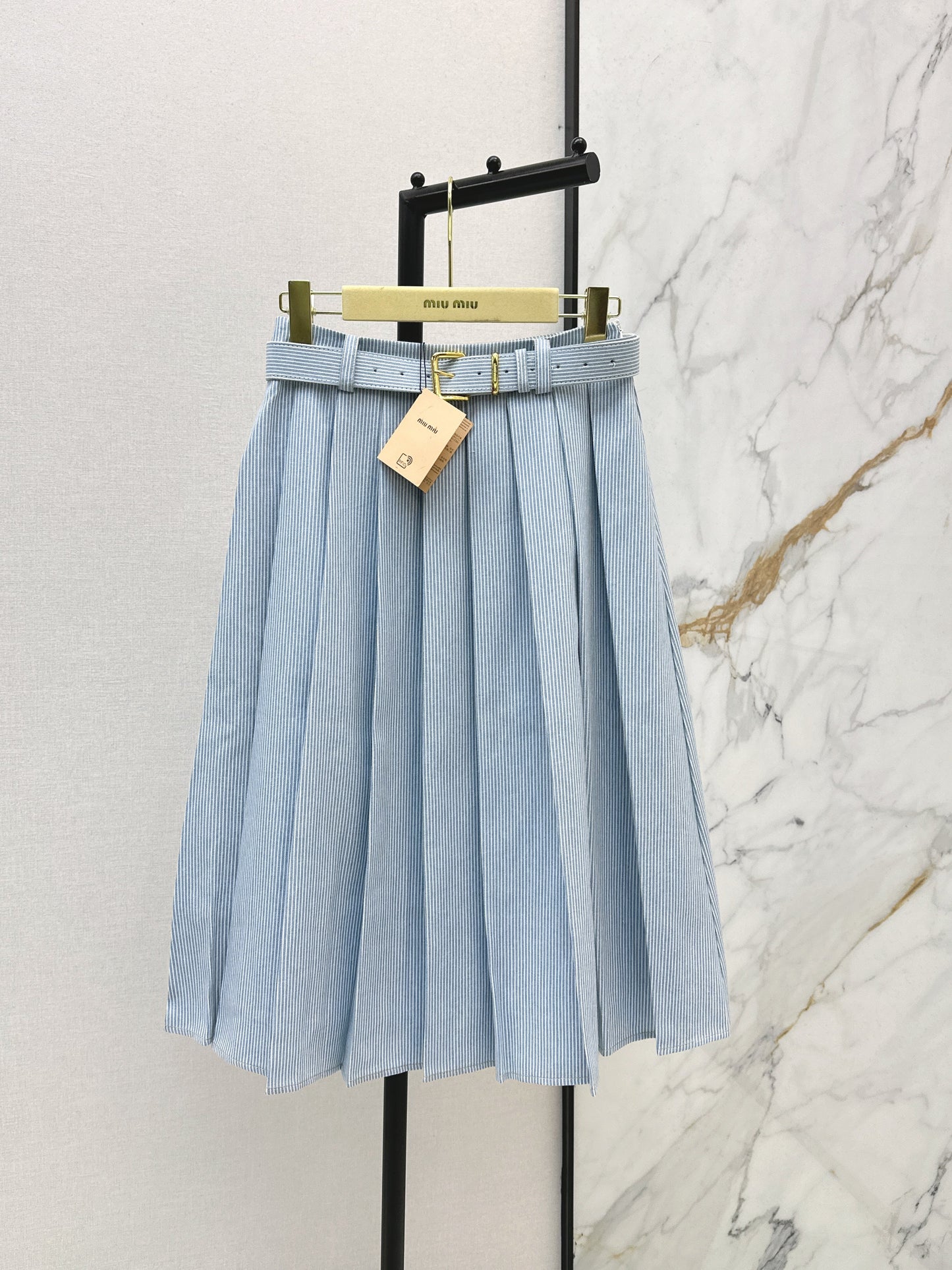 26SS NEW stripe pleated skirts