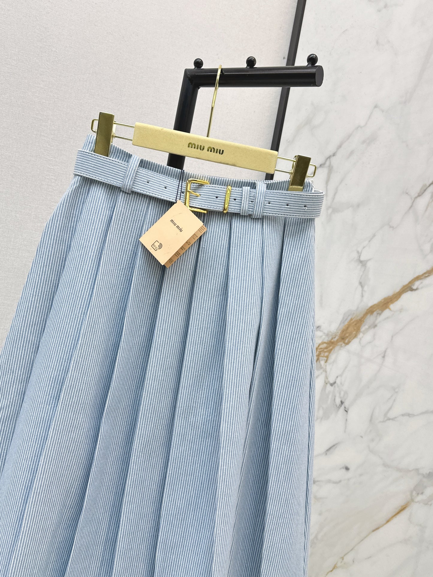 26SS NEW stripe pleated skirts
