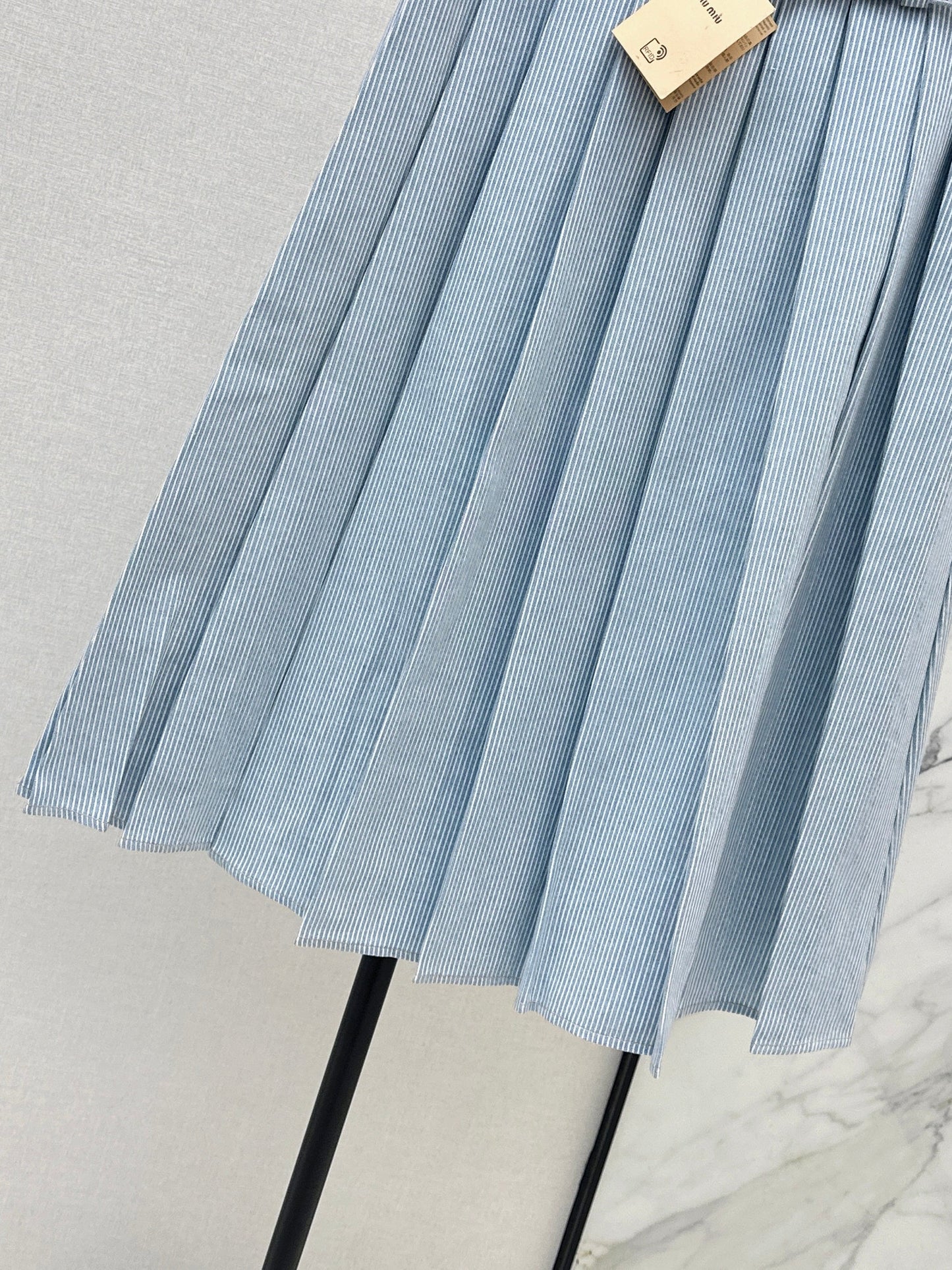 26SS NEW stripe pleated skirts
