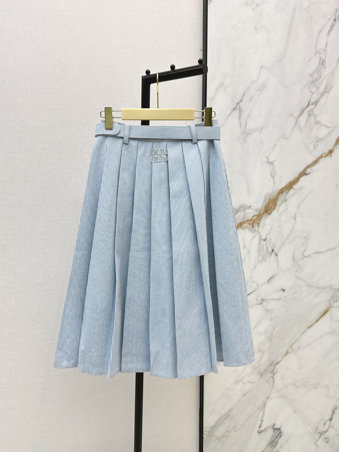 26SS NEW stripe pleated skirts