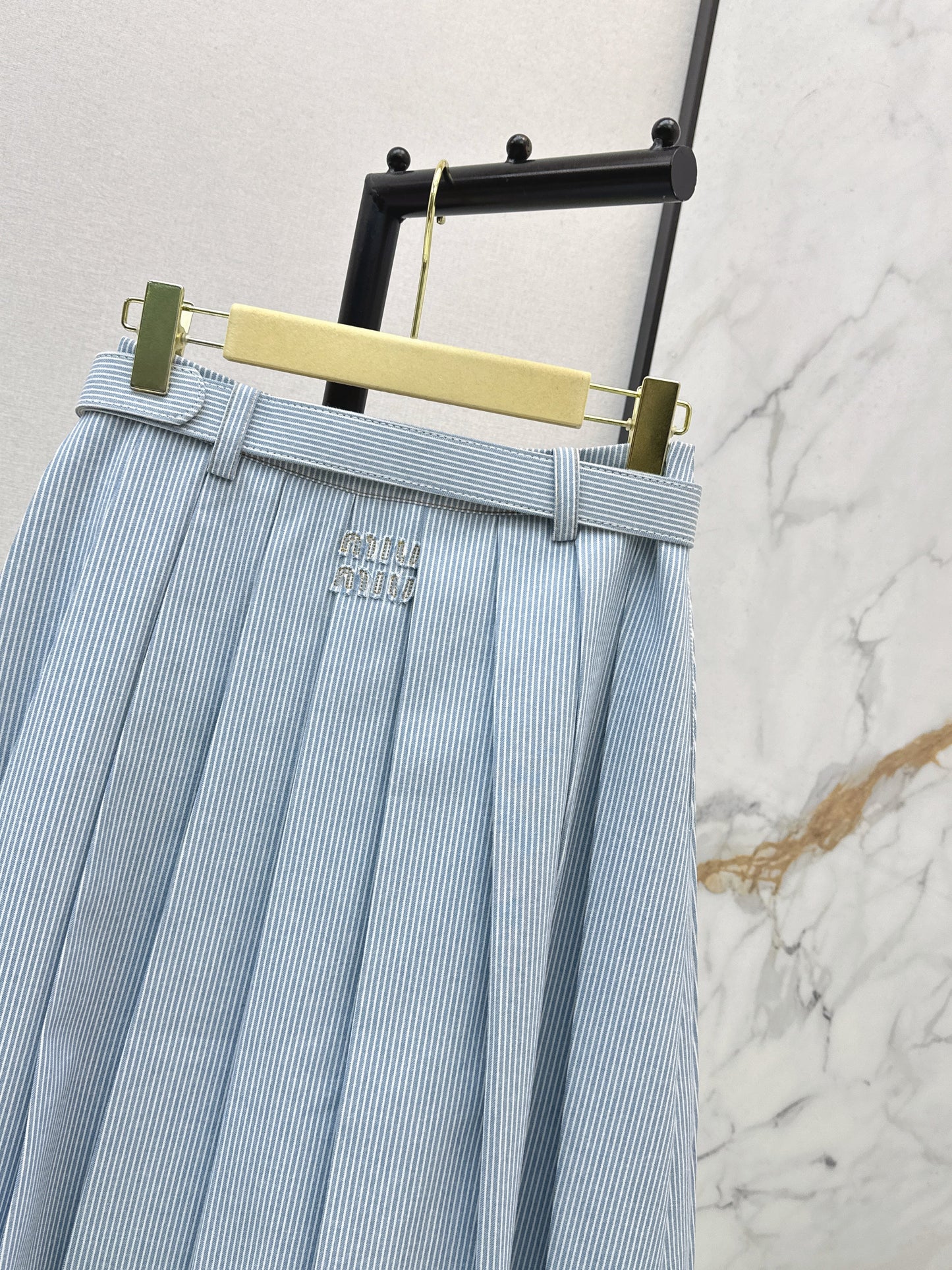 26SS NEW stripe pleated skirts