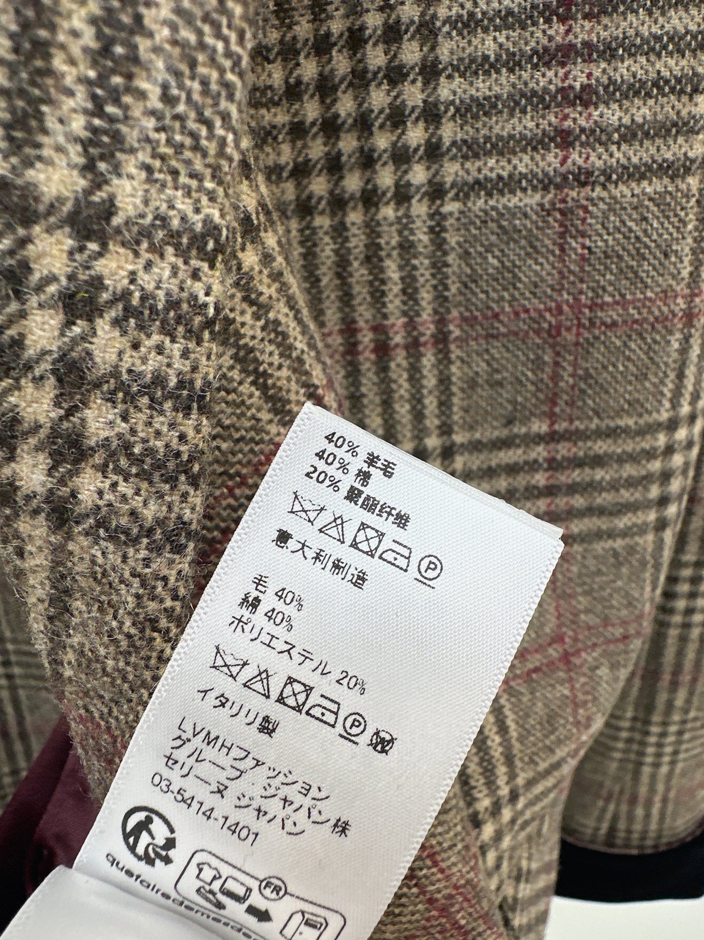 26SS NEW contract velvet check blazer