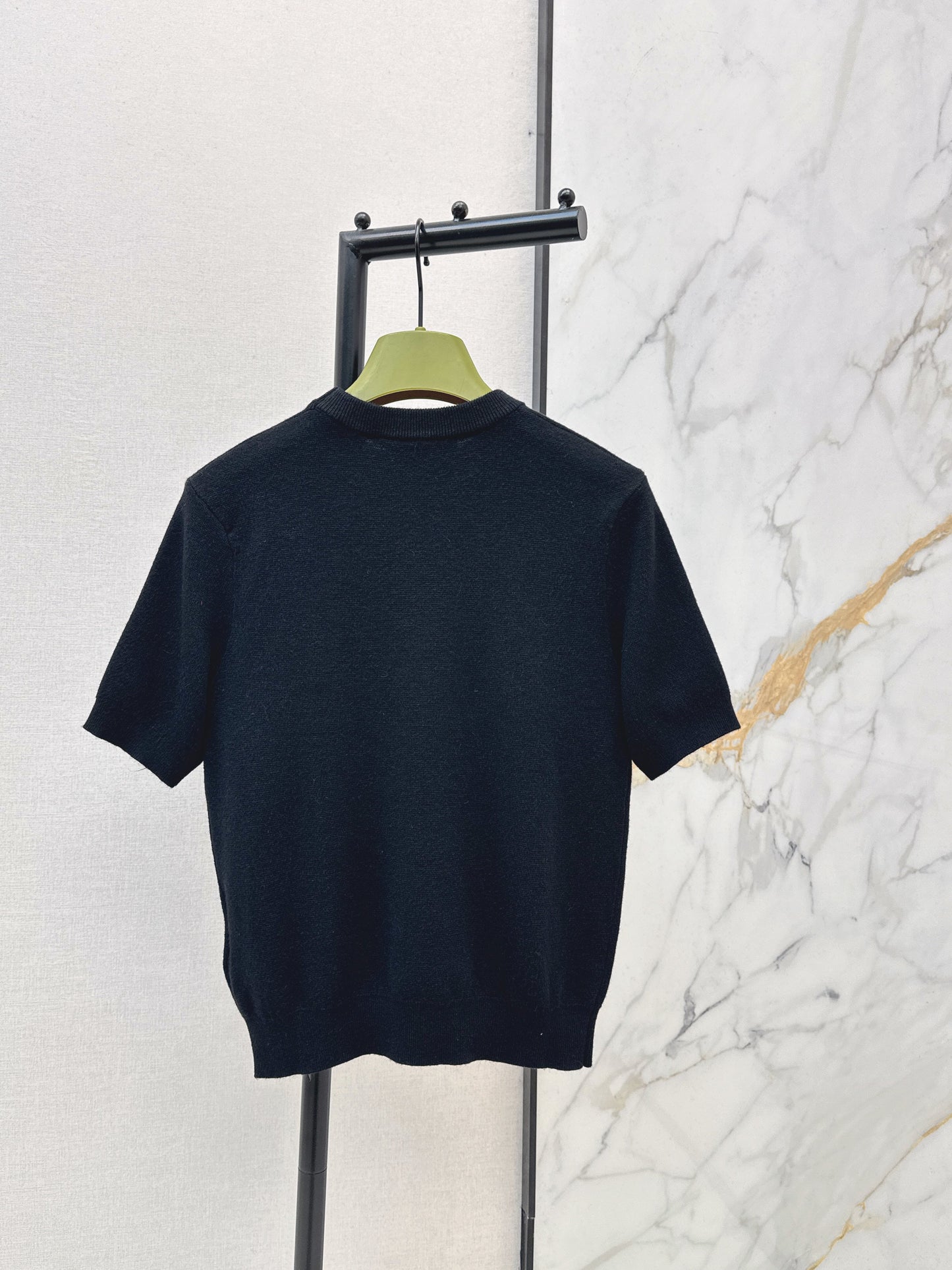 26SS NEUER Woll-Kurzarmpullover