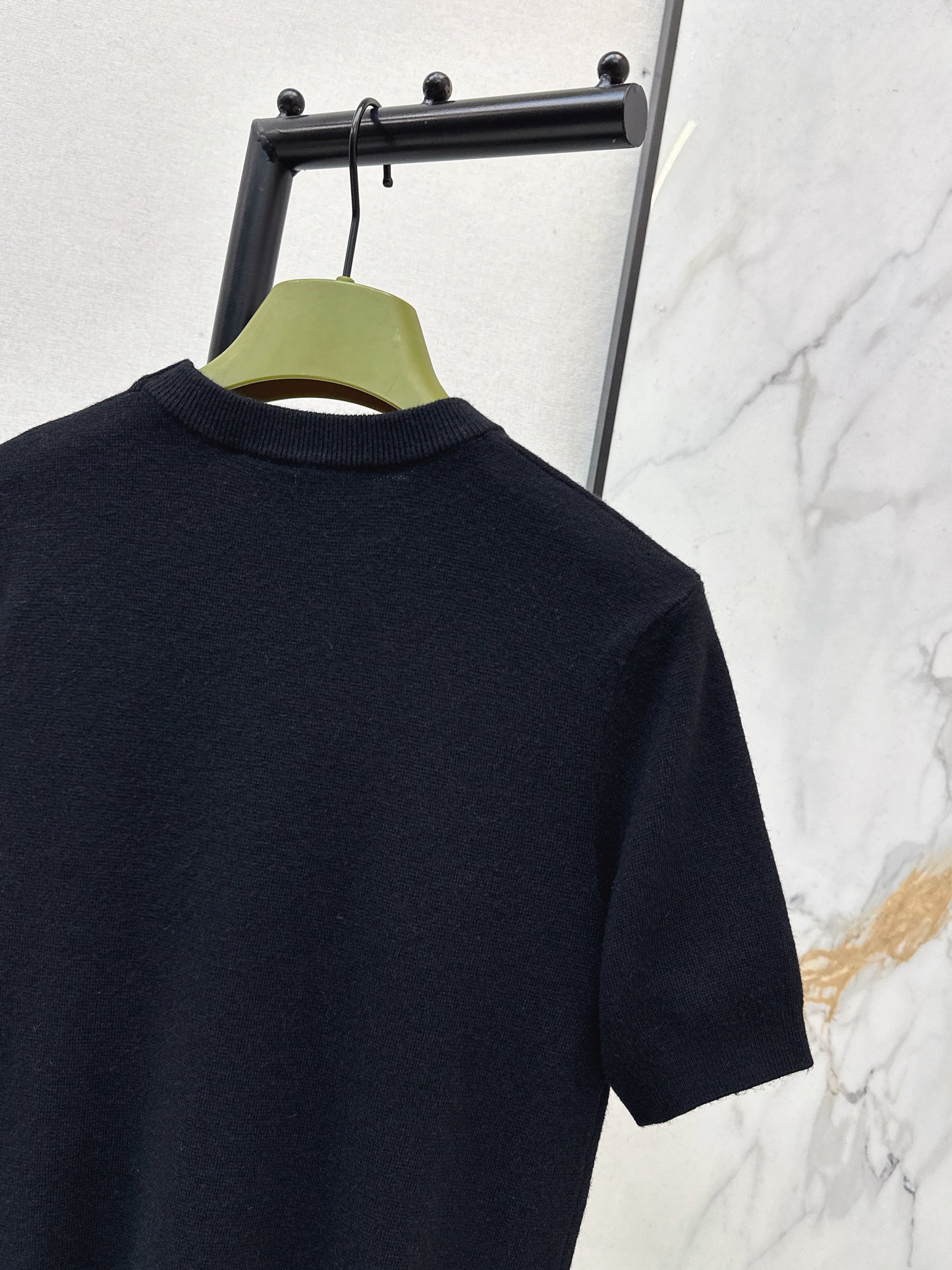 26SS NEUER Woll-Kurzarmpullover
