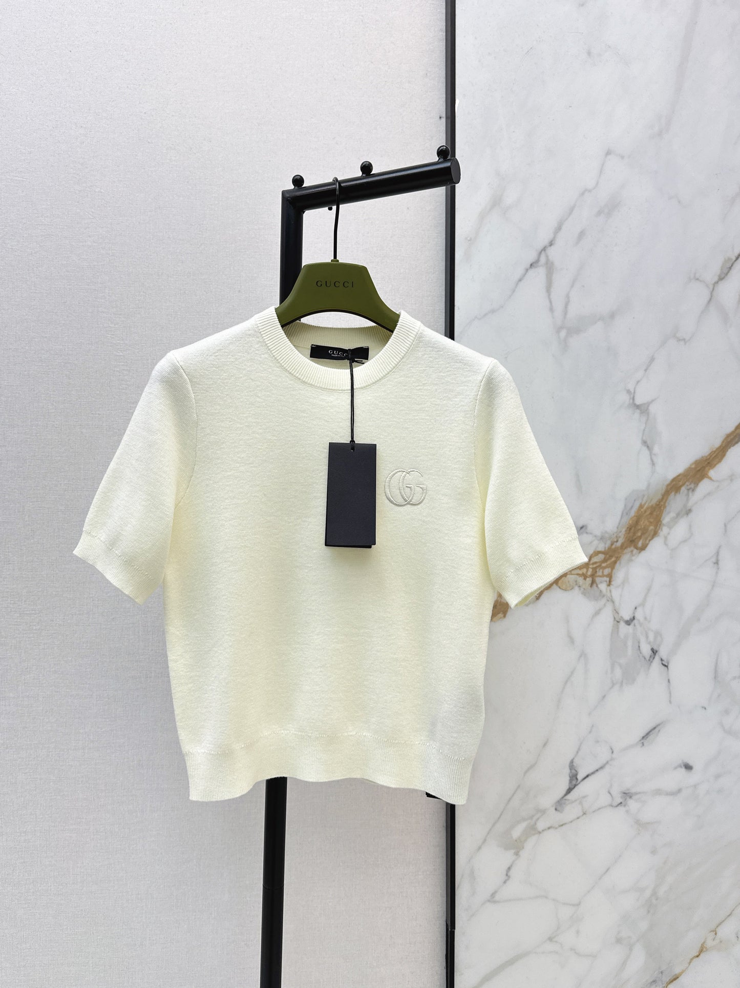 26SS NEUER Woll-Kurzarmpullover