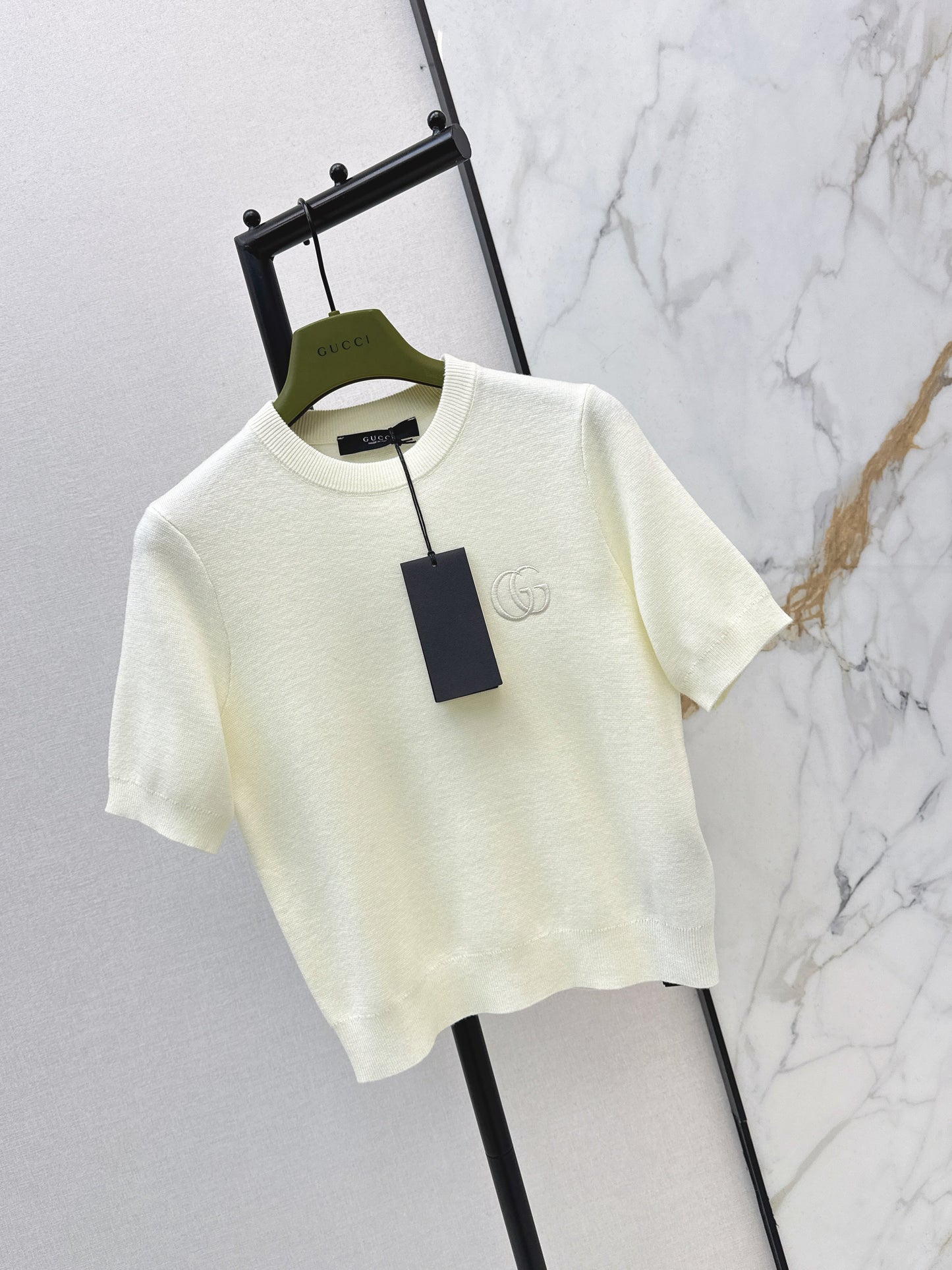 26SS NEUER Woll-Kurzarmpullover