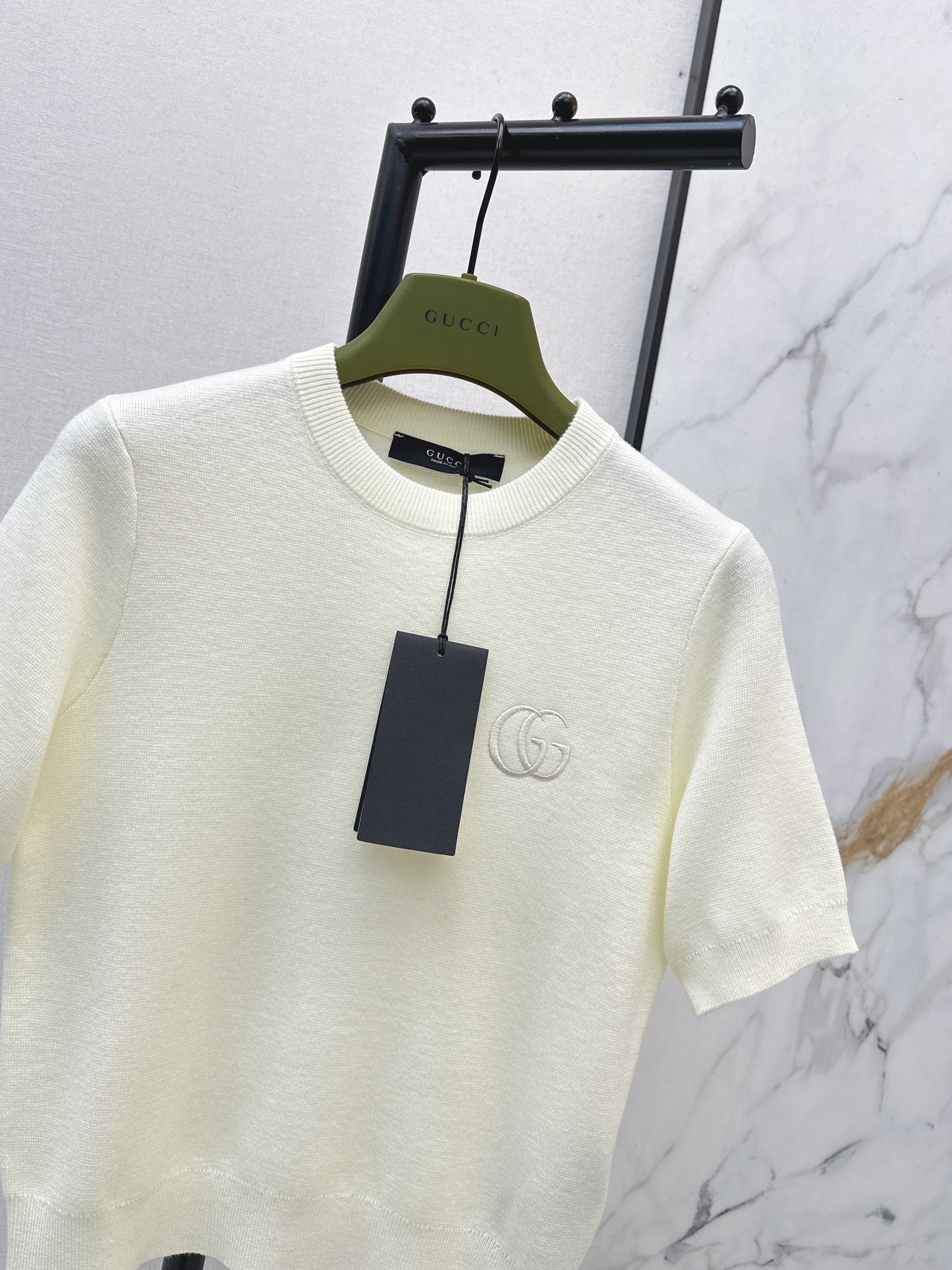26SS NEUER Woll-Kurzarmpullover
