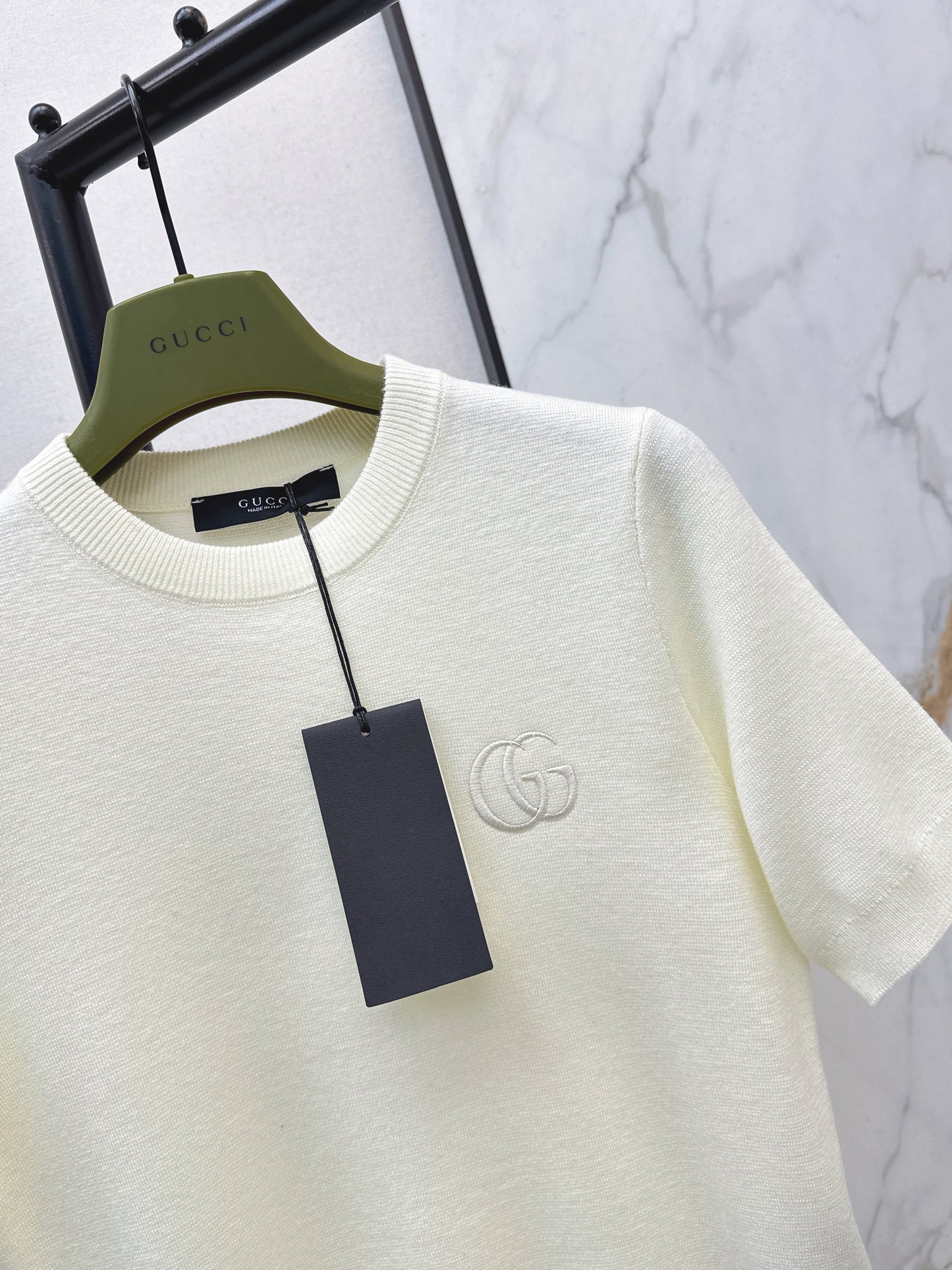26SS NEUER Woll-Kurzarmpullover