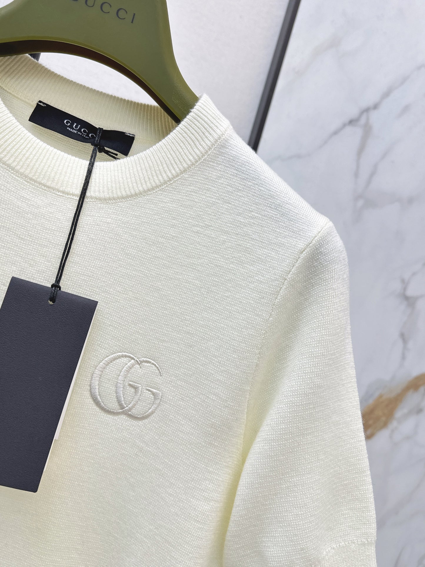 26SS NEUER Woll-Kurzarmpullover
